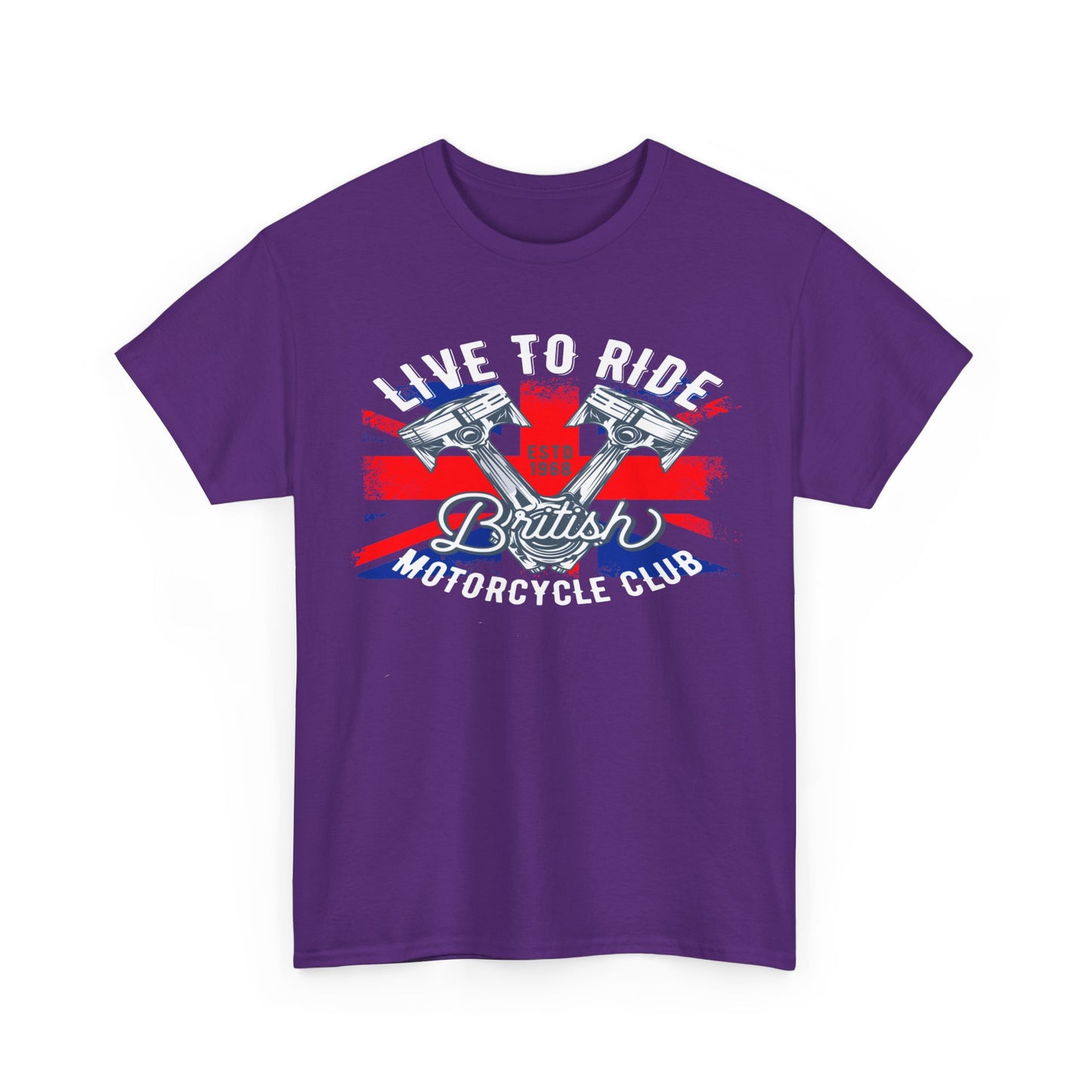 Live To Ride T-Shirt | Gildan® 5000 Heavy Cotton™ - Edgy Biker Style with Classic Fit