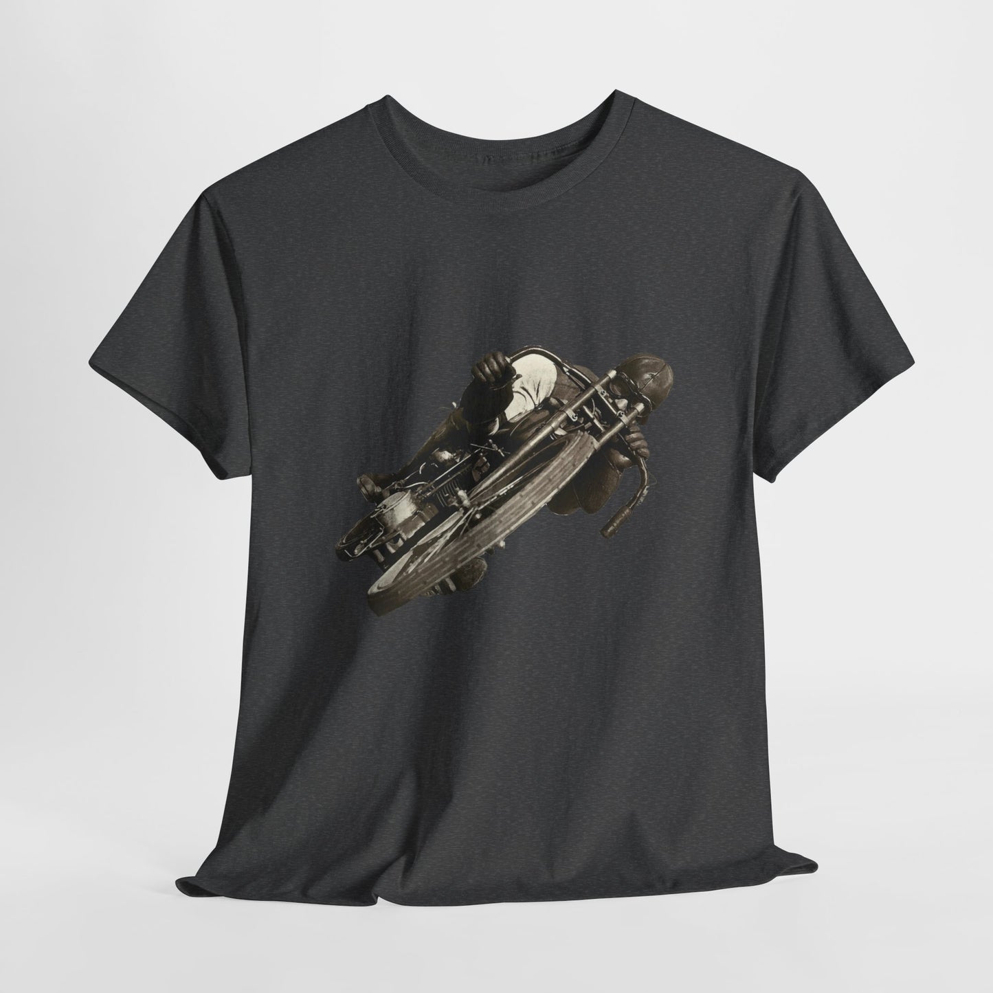 Stay Timeless with Leaning Hard Vintage Biker T-Shirt on Gildan 5000