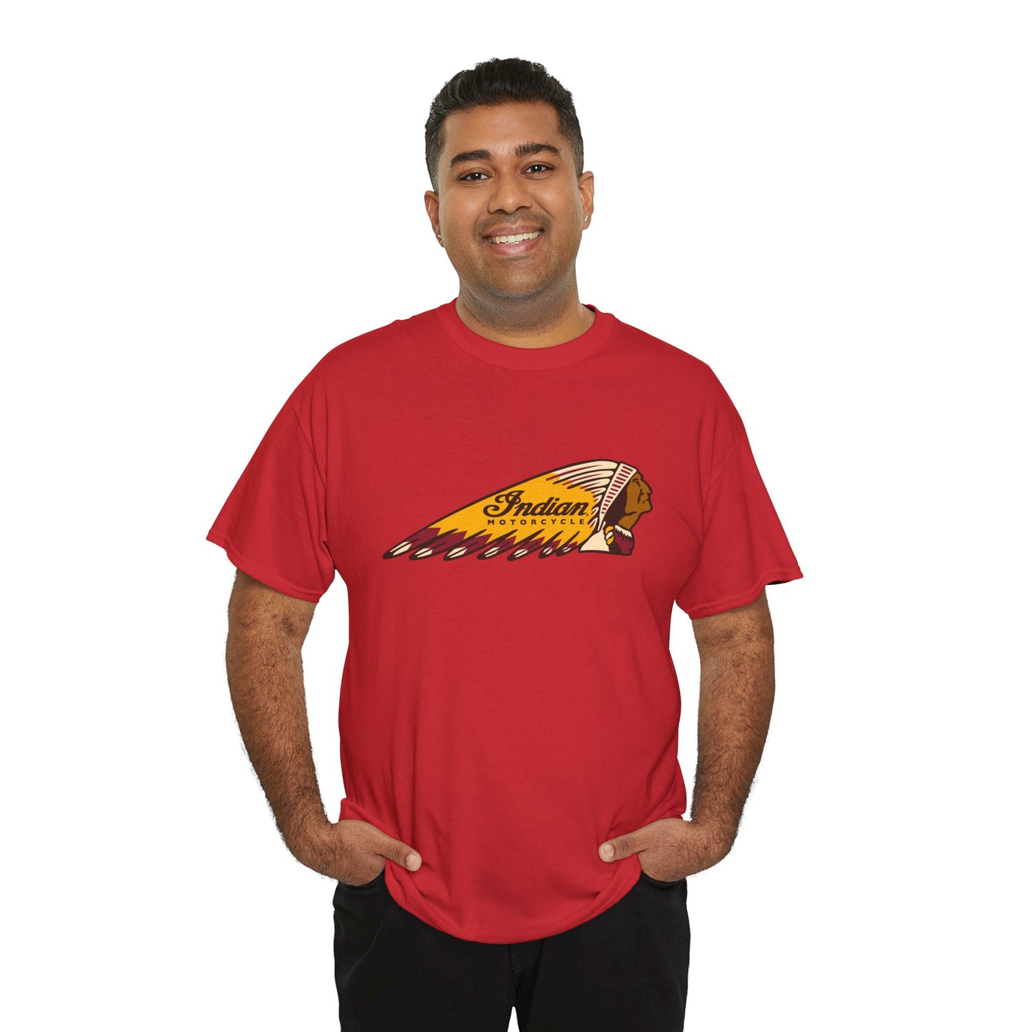 Indian Motorcycles Classic Tee - Gildan® 5000 Heavy Cotton™, Iconic Design, Perfect for Every Biker