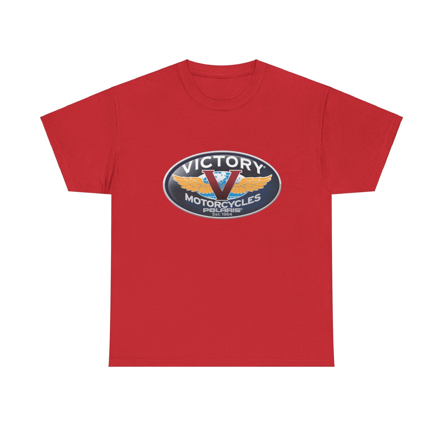 Victory Polaris Logo Tee - Gildan® 5000 Heavy Cotton™, Quality Fabric for the Modern Biker
