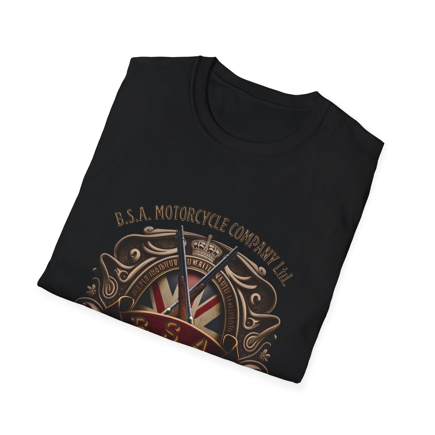BSA Motorcycle Company Heritage Tee - Gildan® 5000 Heavy Cotton™, Classic Comfort for Enthusiasts