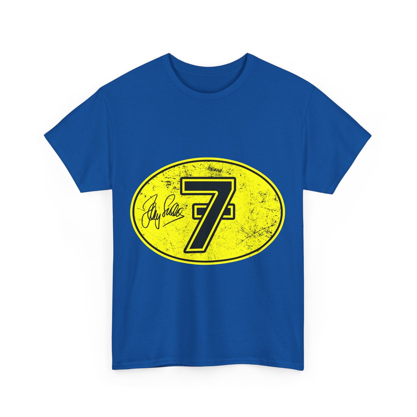 Barry Sheene No. 7 Tee | Gildan® 5000 Heavy Cotton™, Ideal for Motorcycle Enthusiasts