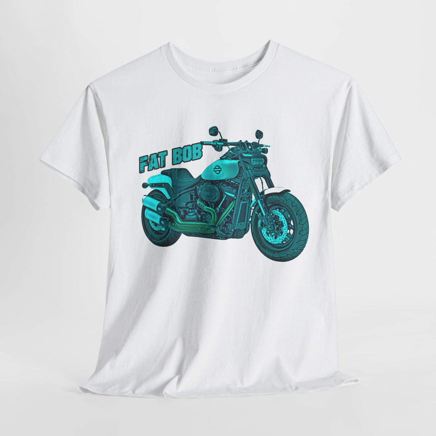 Harley Davidson Fatbob T-Shirt - Gildan® 5000 Heavy Cotton™, Stylish & Durable for Motorcycle Lovers