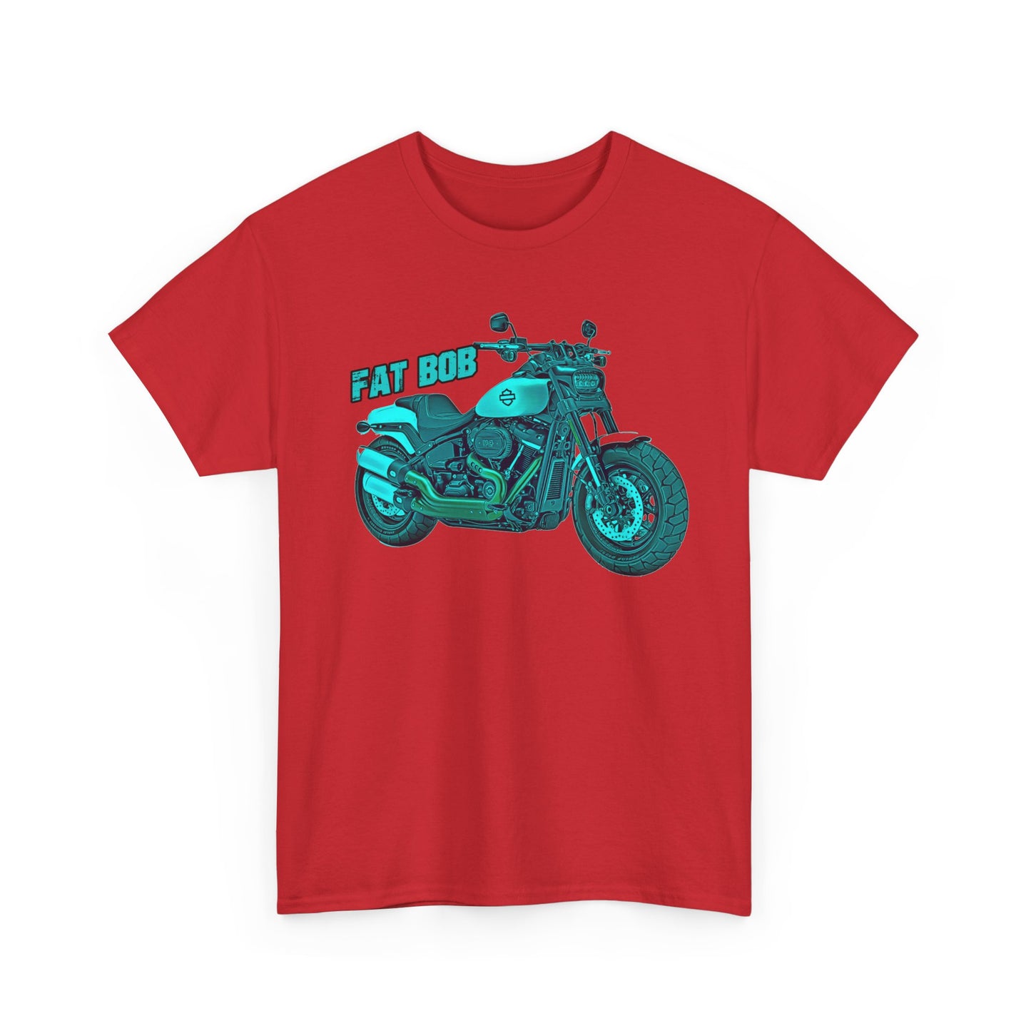 Harley Davidson Fatbob T-Shirt - Gildan® 5000 Heavy Cotton™, Stylish & Durable for Motorcycle Lovers