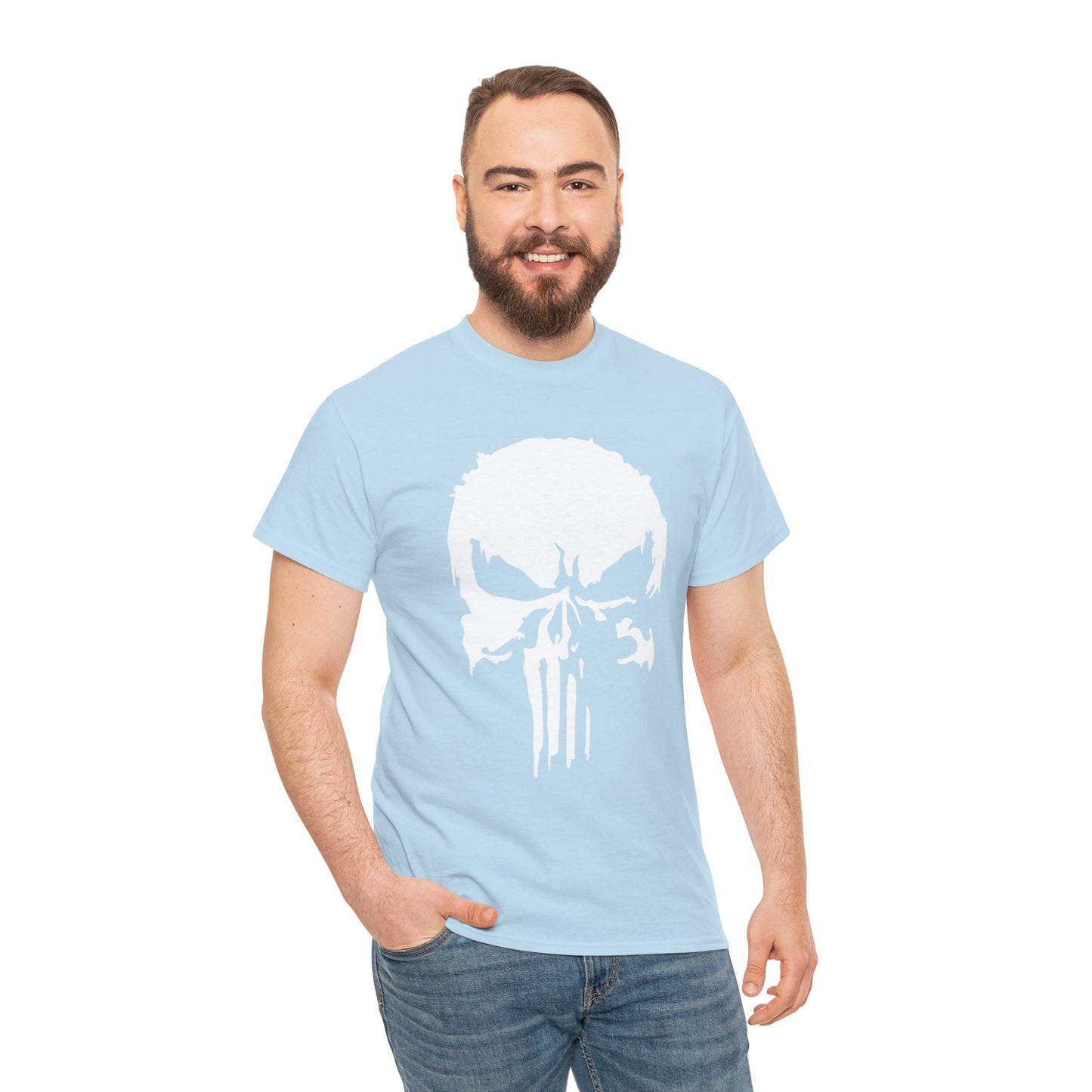Edgy & Fierce: The Punisher Skull Tee | Gildan® 5000 Heavy Cotton™ - Classic Midweight Fabric for Comfort