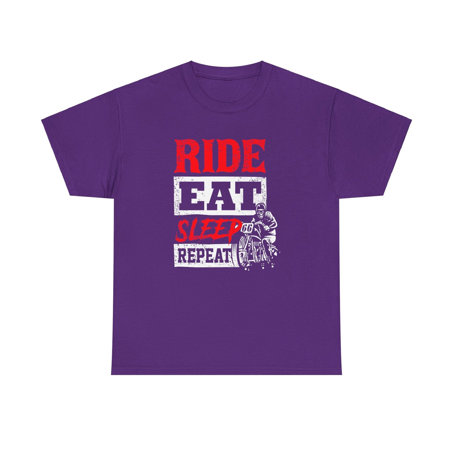 Ride, Eat, Sleep, Repeat Lifestyle Tee | Gildan® 5000 Heavy Cotton™ - Classic Comfort for Bikers