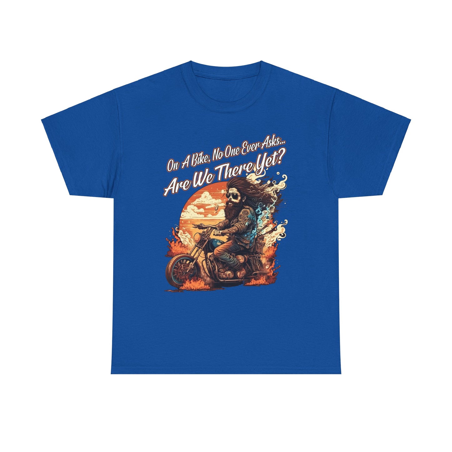 Heavy Cotton 'Are We There Yet?' Biker Tee - Classic Style for Road Warriors