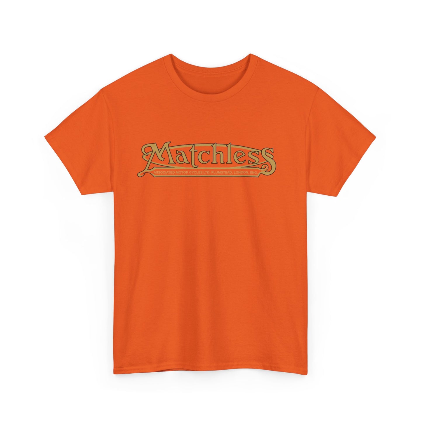 Elegant Rib Collar Matchless Motorcycles Logo T-shirt