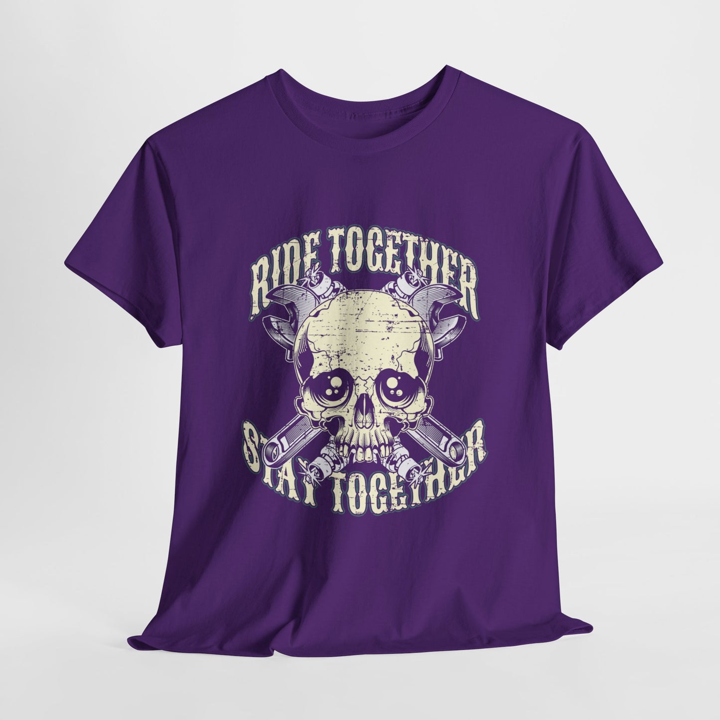 Ride Together, Stay Together T-Shirt | Gildan® 5000 Heavy Cotton™, Stylish and Classic Fit for True Bikers