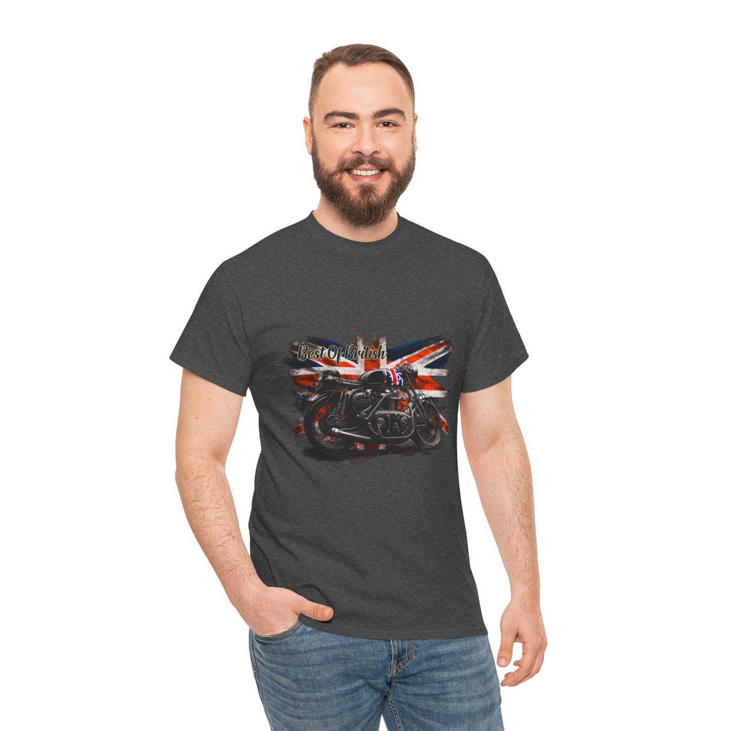 Classic Fit Best of British Biker Shirt - Double-Needle Hems