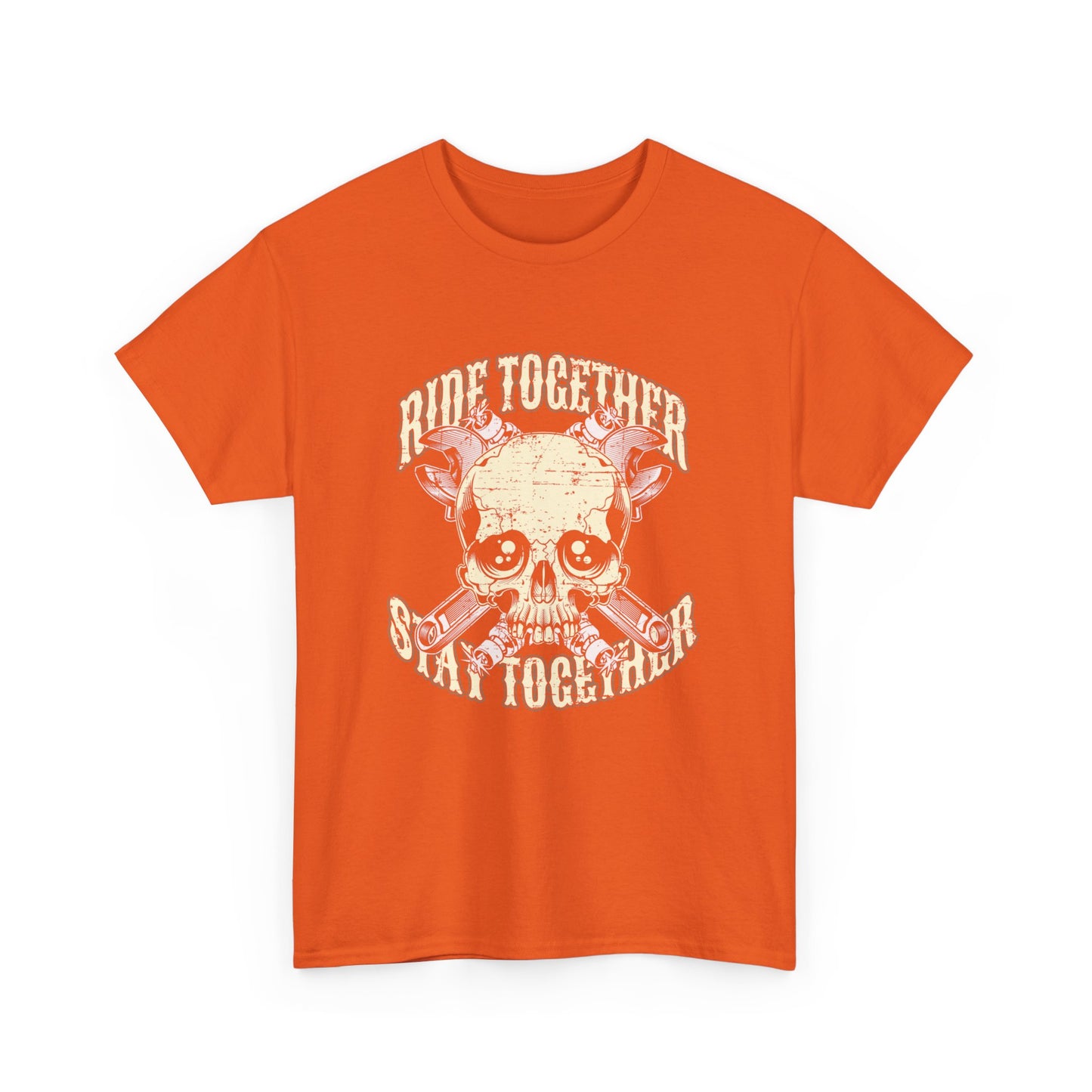 Ride Together, Stay Together T-Shirt | Gildan® 5000 Heavy Cotton™, Stylish and Classic Fit for True Bikers