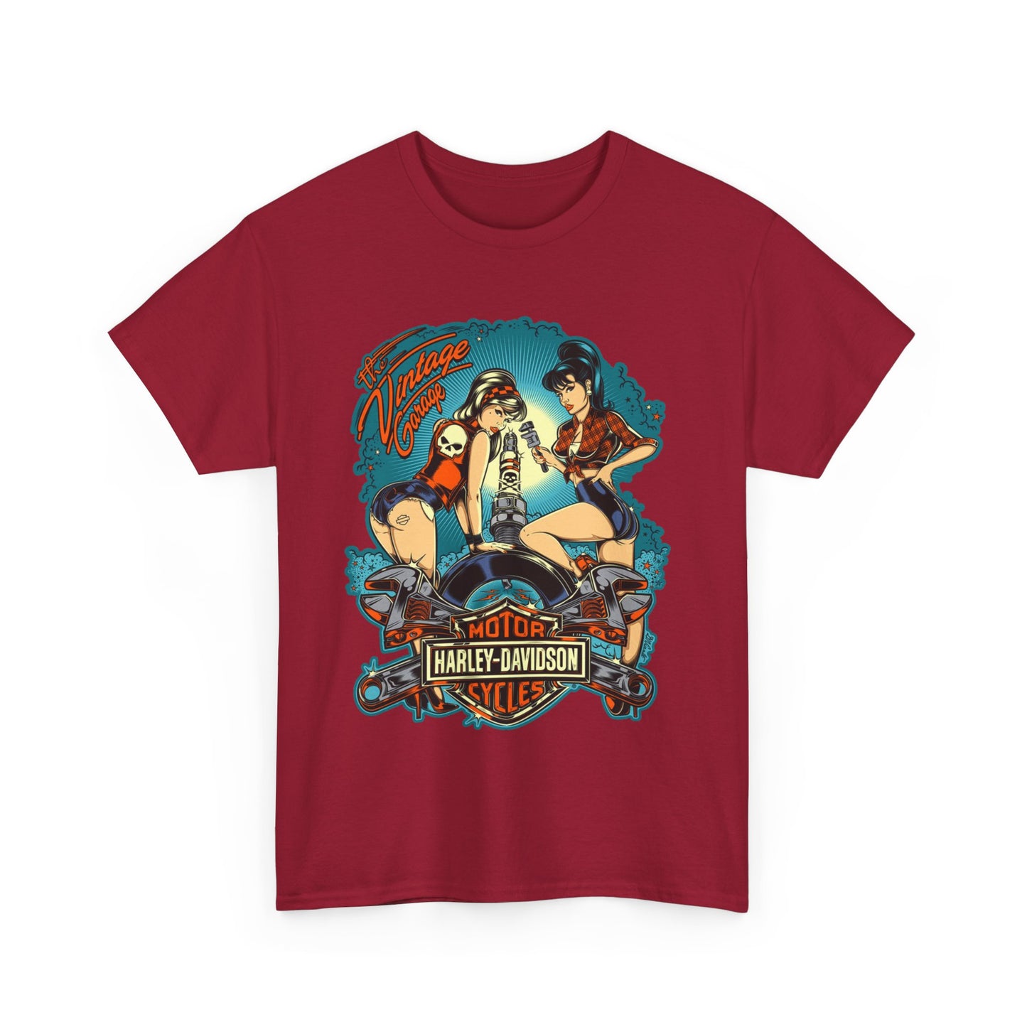 Harley Davidson T-Shirt | Gildan® 5000 Heavy Cotton™, Classic Fit, Timeless Biker Style