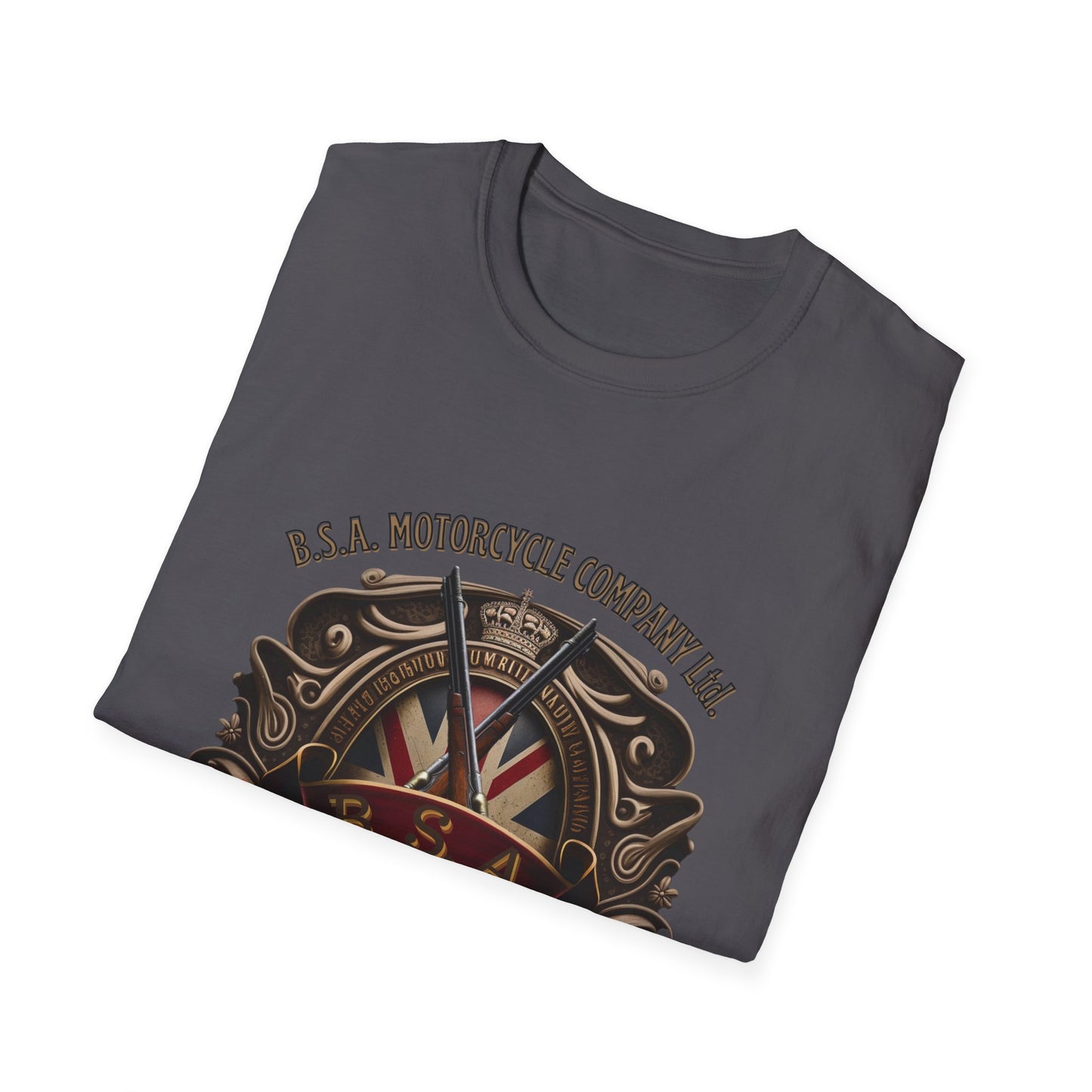 BSA Motorcycle Company Heritage Tee - Gildan® 5000 Heavy Cotton™, Classic Comfort for Enthusiasts