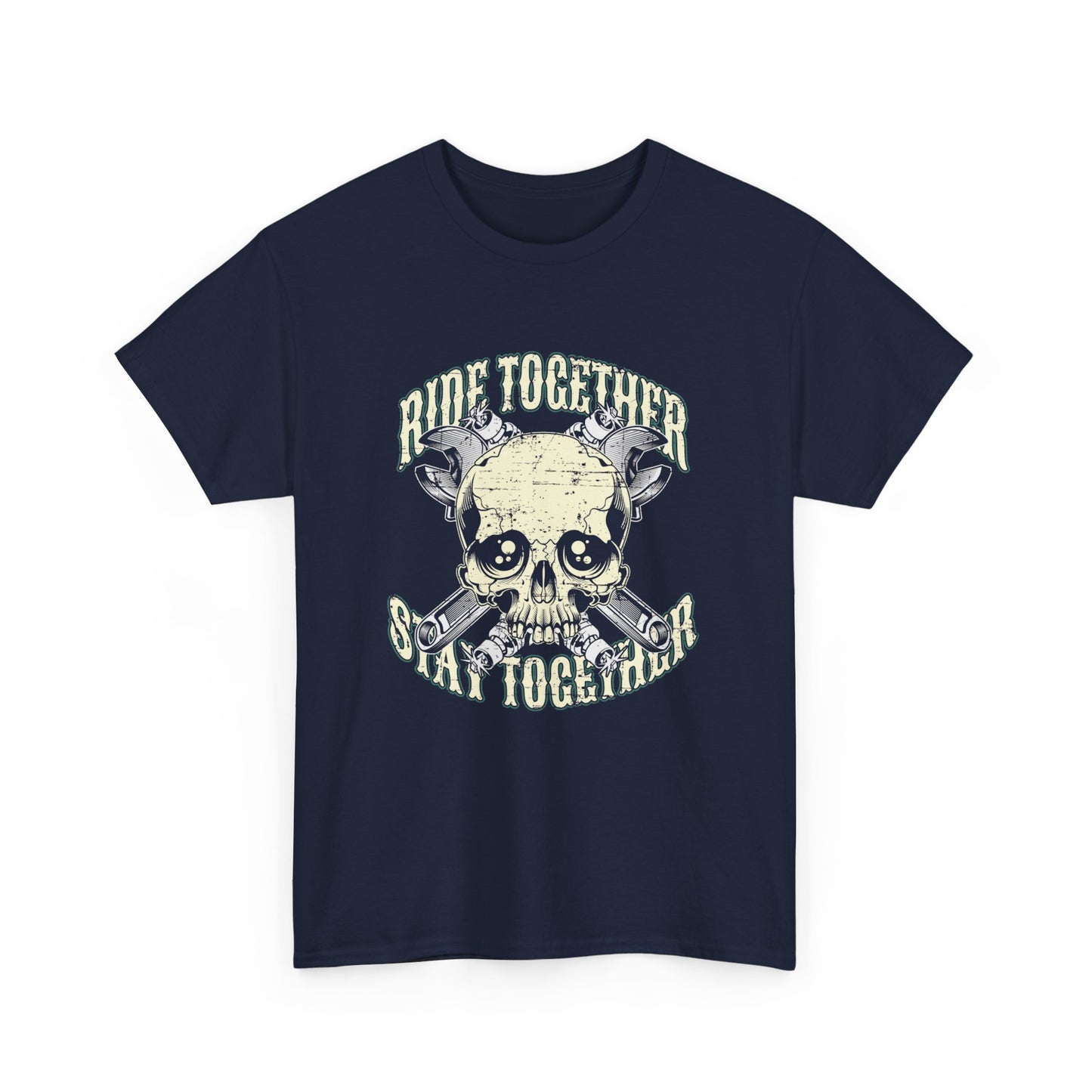 Ride Together, Stay Together T-Shirt | Gildan® 5000 Heavy Cotton™, Stylish and Classic Fit for True Bikers