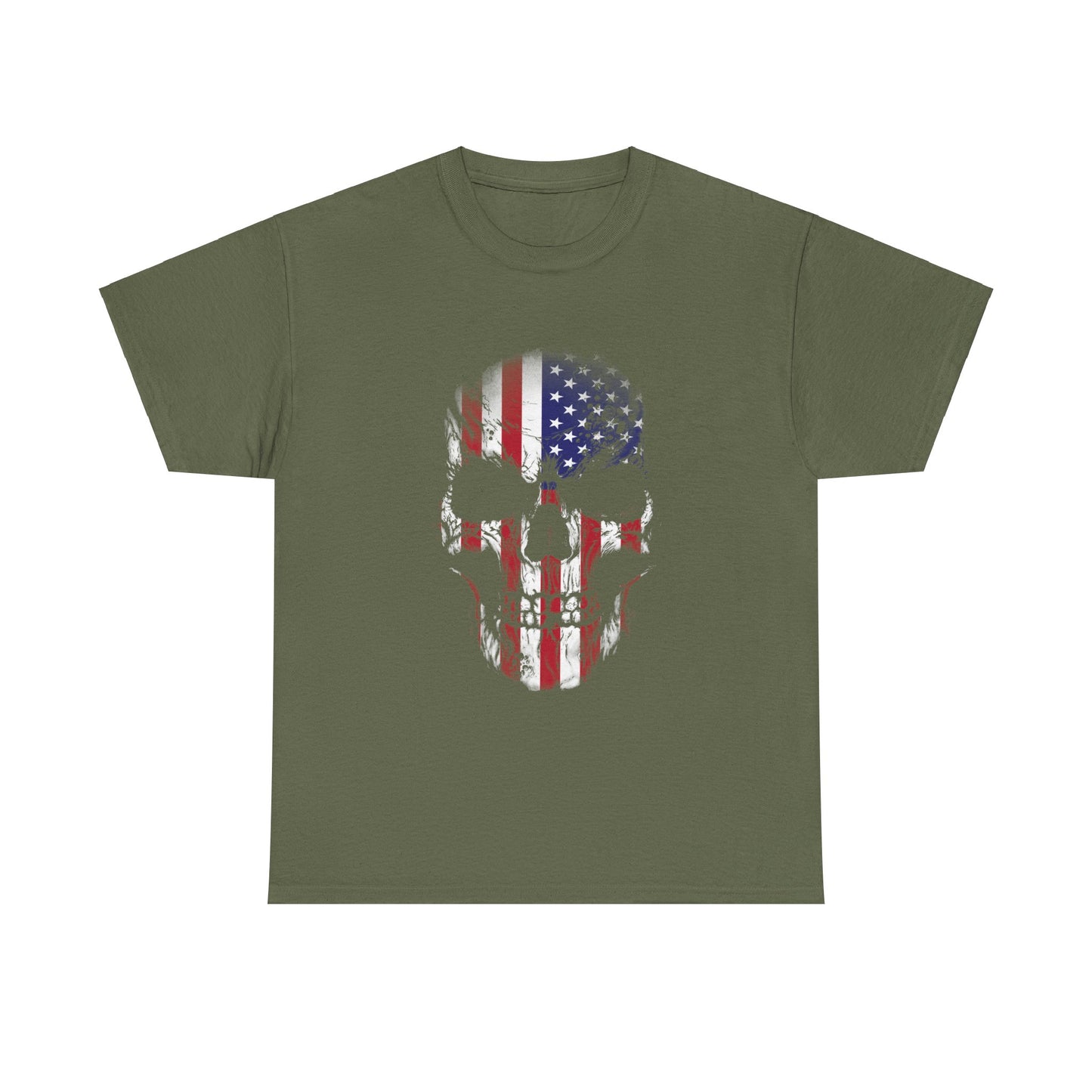 Rock the Classic Fit USA Skull Flag Tee