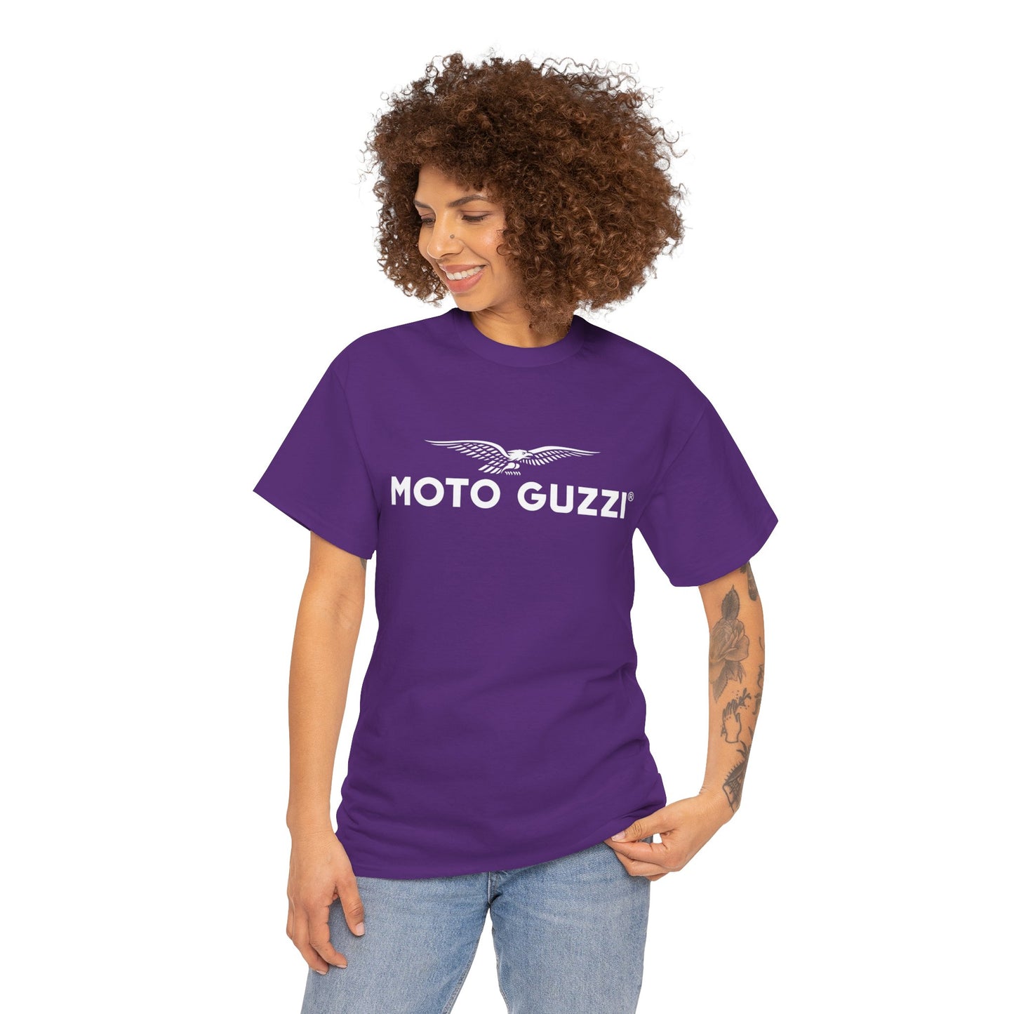 Moto Guzzi Heavy Cotton Logo Tee: Stylish, Durable, and Comfortable