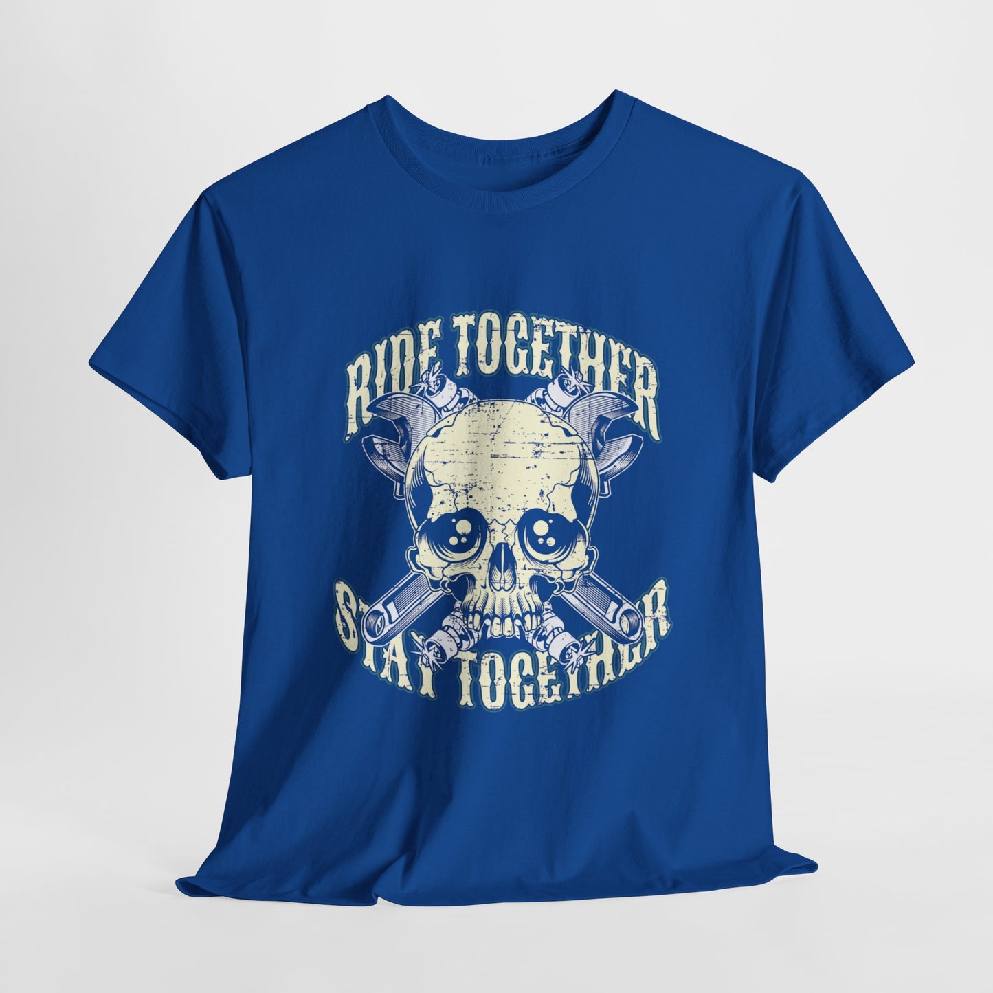 Ride Together, Stay Together T-Shirt | Gildan® 5000 Heavy Cotton™, Stylish and Classic Fit for True Bikers
