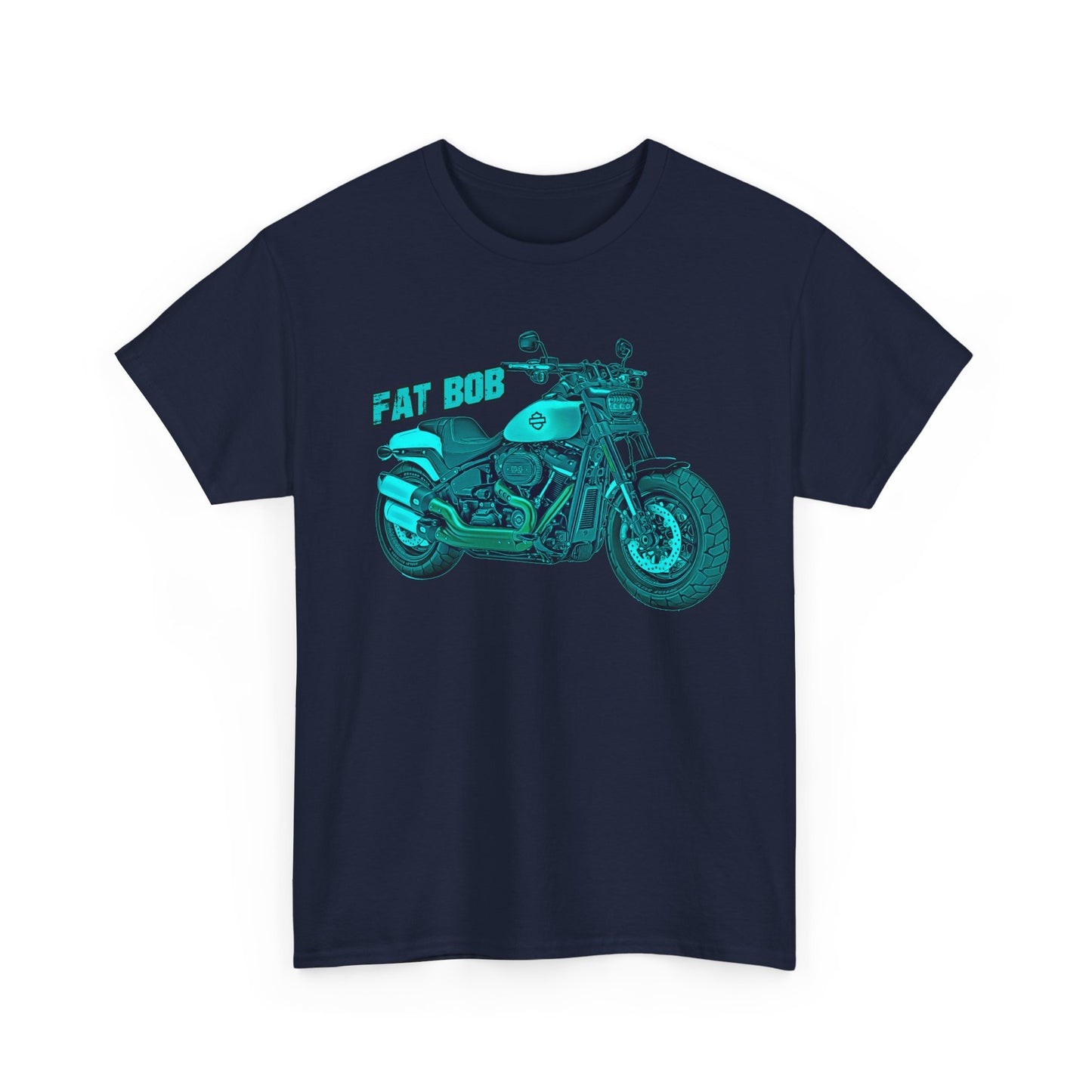 Harley Davidson Fatbob T-Shirt - Gildan® 5000 Heavy Cotton™, Stylish & Durable for Motorcycle Lovers