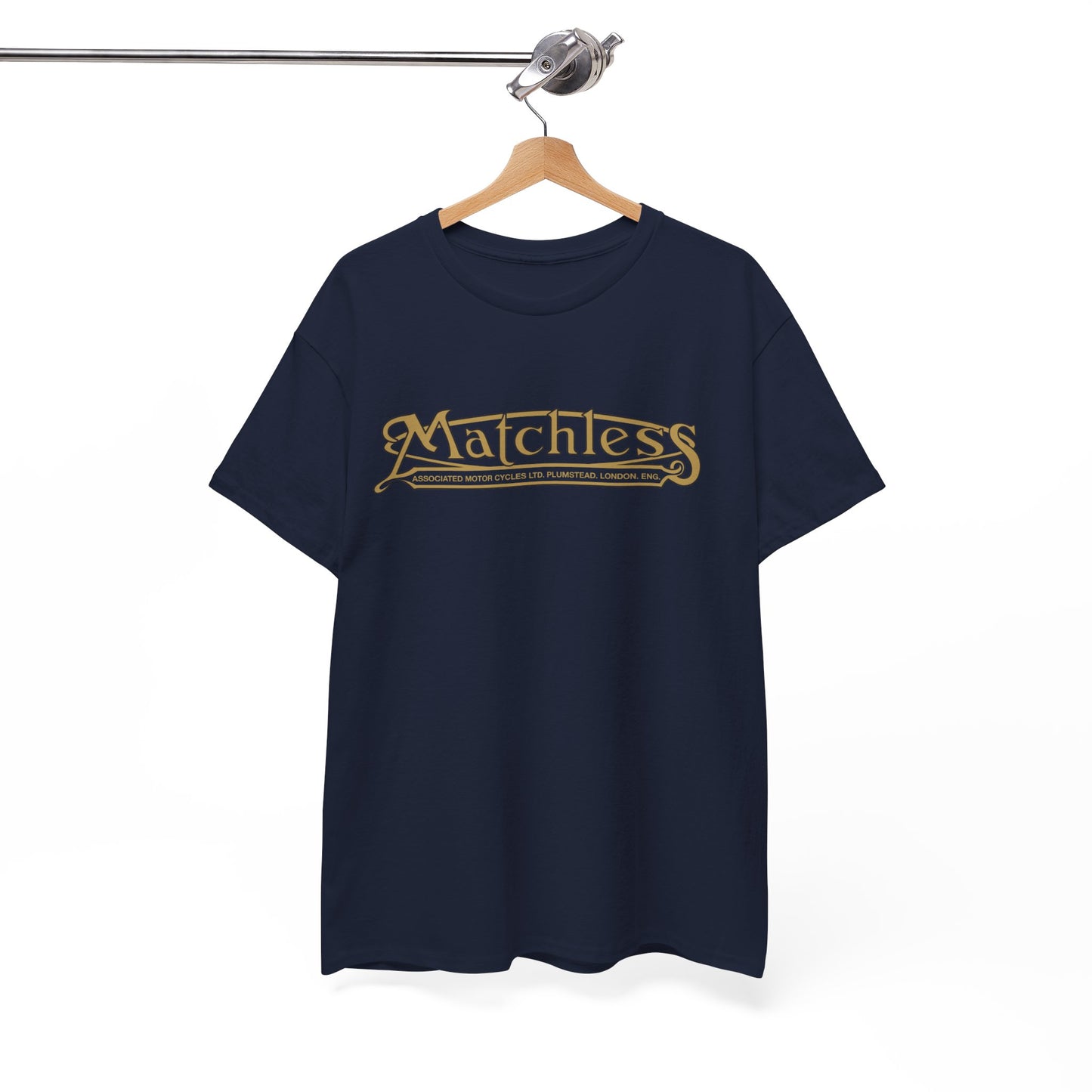 Elegant Rib Collar Matchless Motorcycles Logo T-shirt