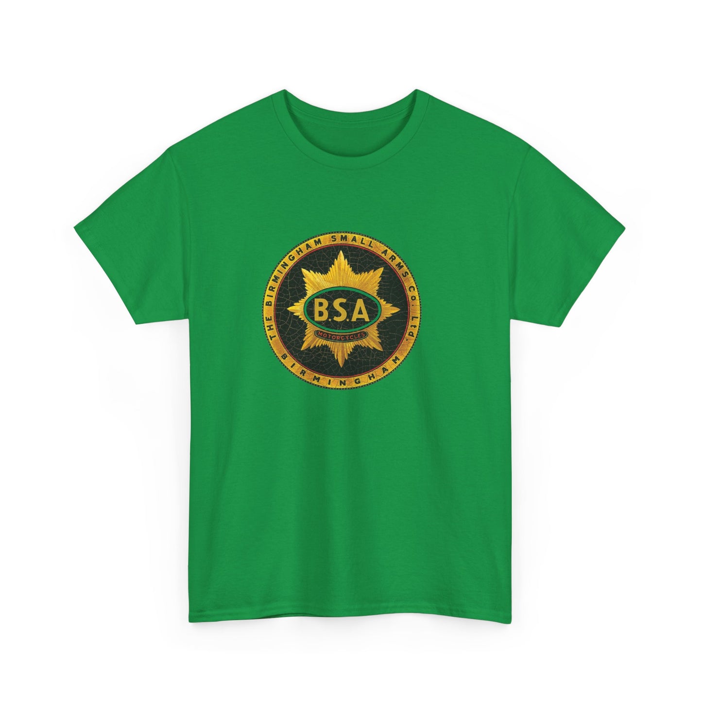 Vintage BSA Logo Tee - Gildan® 5000 Heavy Cotton™, Perfect for Bikers & Motorcycle Enthusiasts