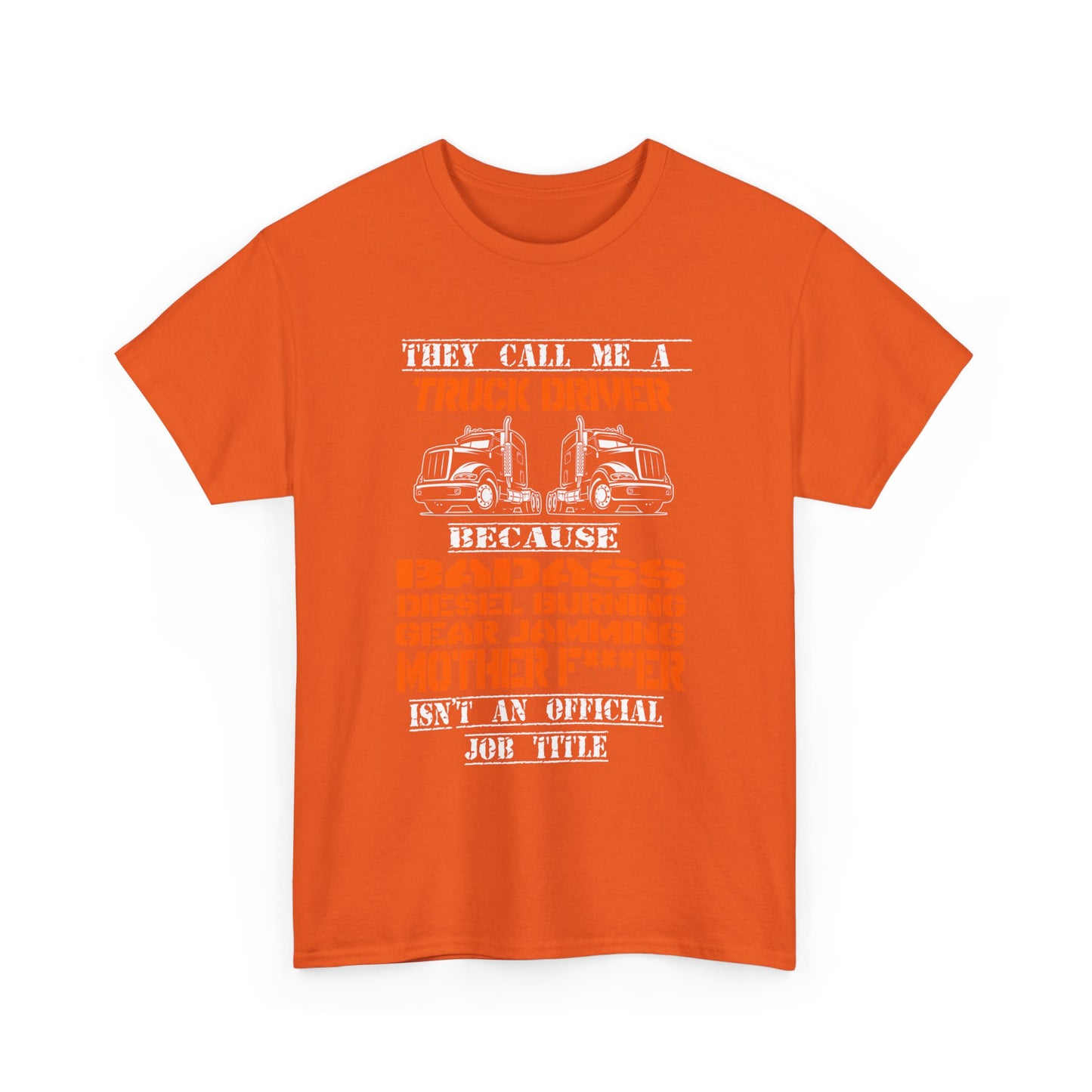 Bad Ass Trucker Tee - Gildan® 5000 Heavy Cotton™ Adult T-Shirt, Tough Design & Classic Fit