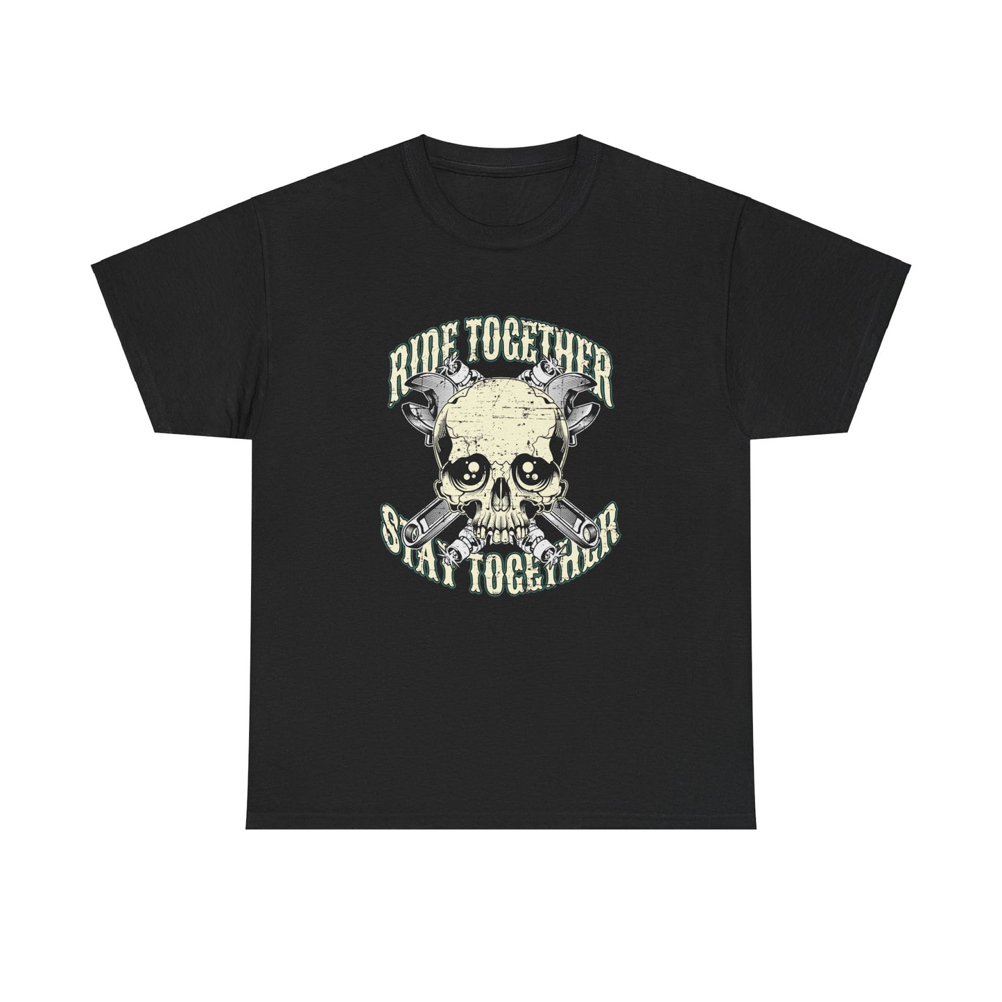 Ride Together, Stay Together T-Shirt | Gildan® 5000 Heavy Cotton™, Stylish and Classic Fit for True Bikers