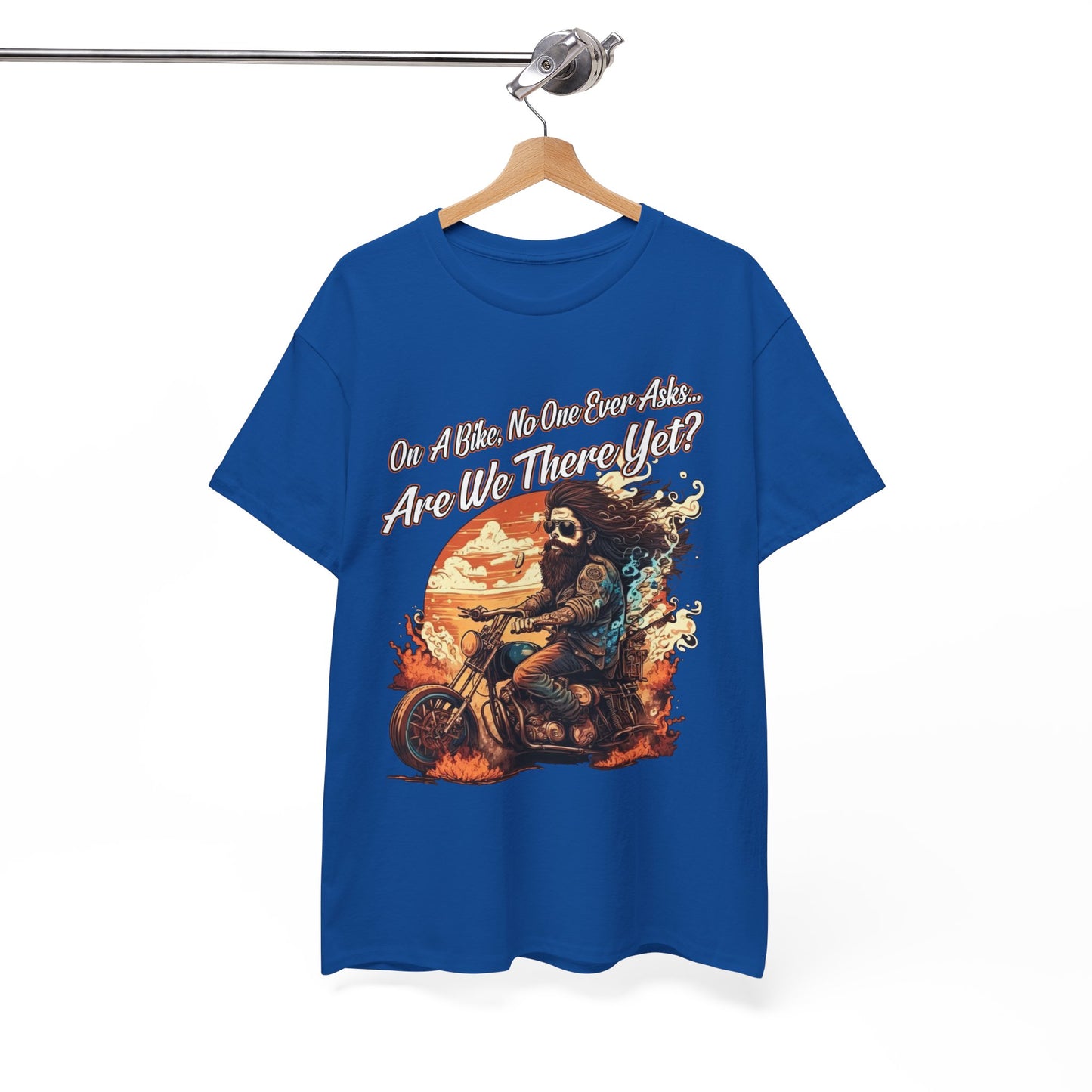 Heavy Cotton 'Are We There Yet?' Biker Tee - Classic Style for Road Warriors