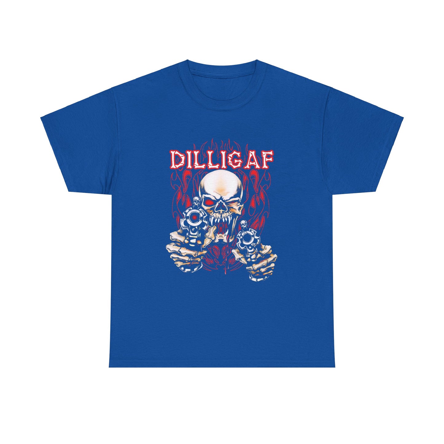 Edgy and Bold: DILLIGAF T-Shirt - Gildan® 5000 Heavy Cotton™, Built for Bikers