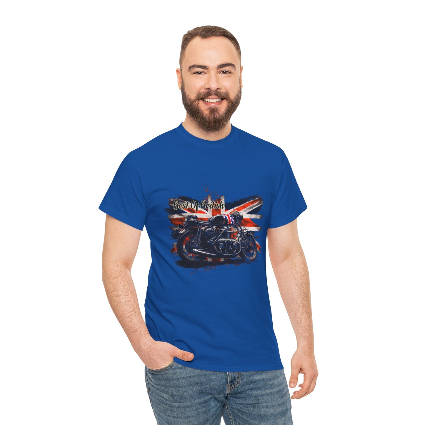 Classic Fit Best of British Biker Shirt - Double-Needle Hems
