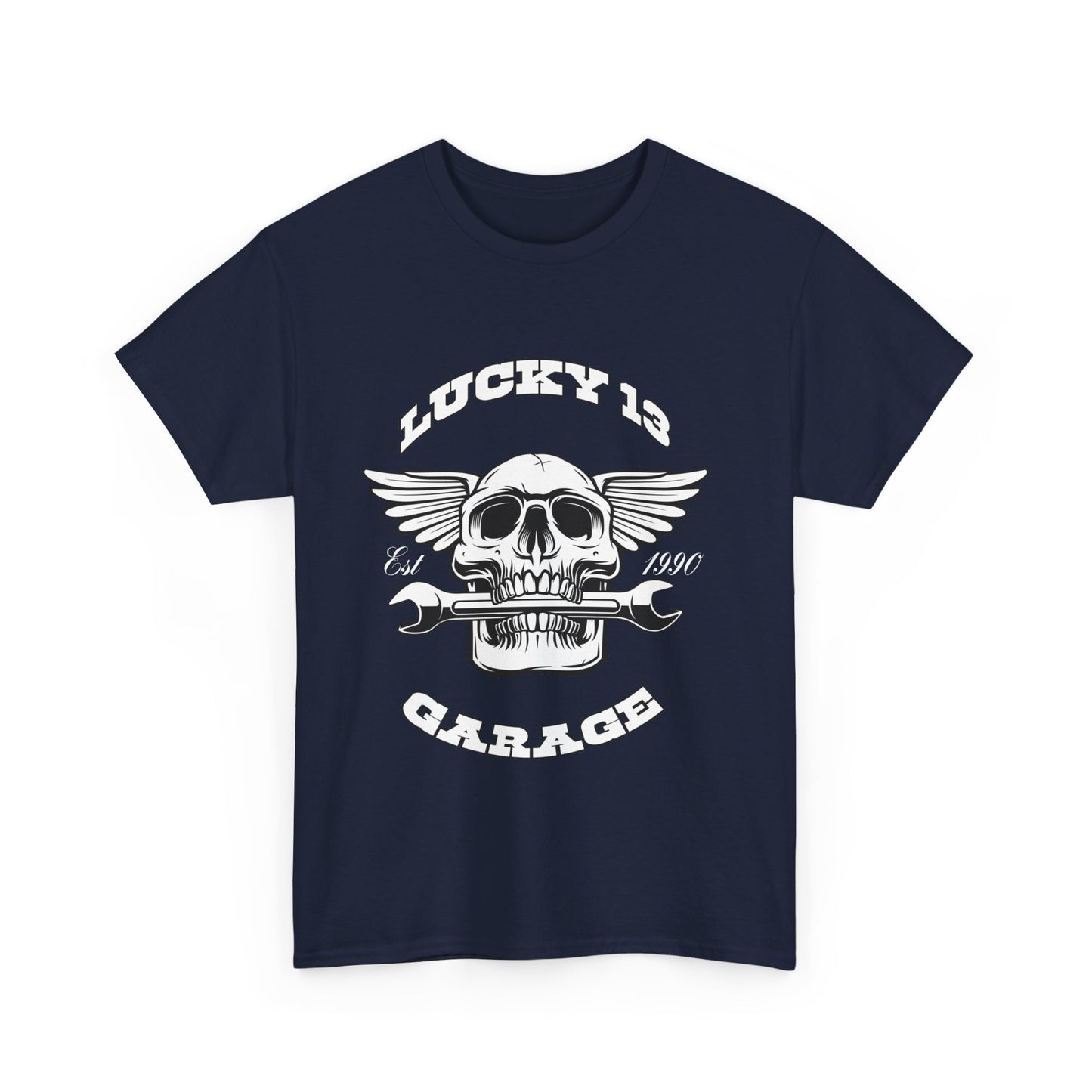Lucky 13 Motorcycle Tee - Gildan® 5000 Heavy Cotton™, Iconic Design, Midweight Fabric for Everyday Wear