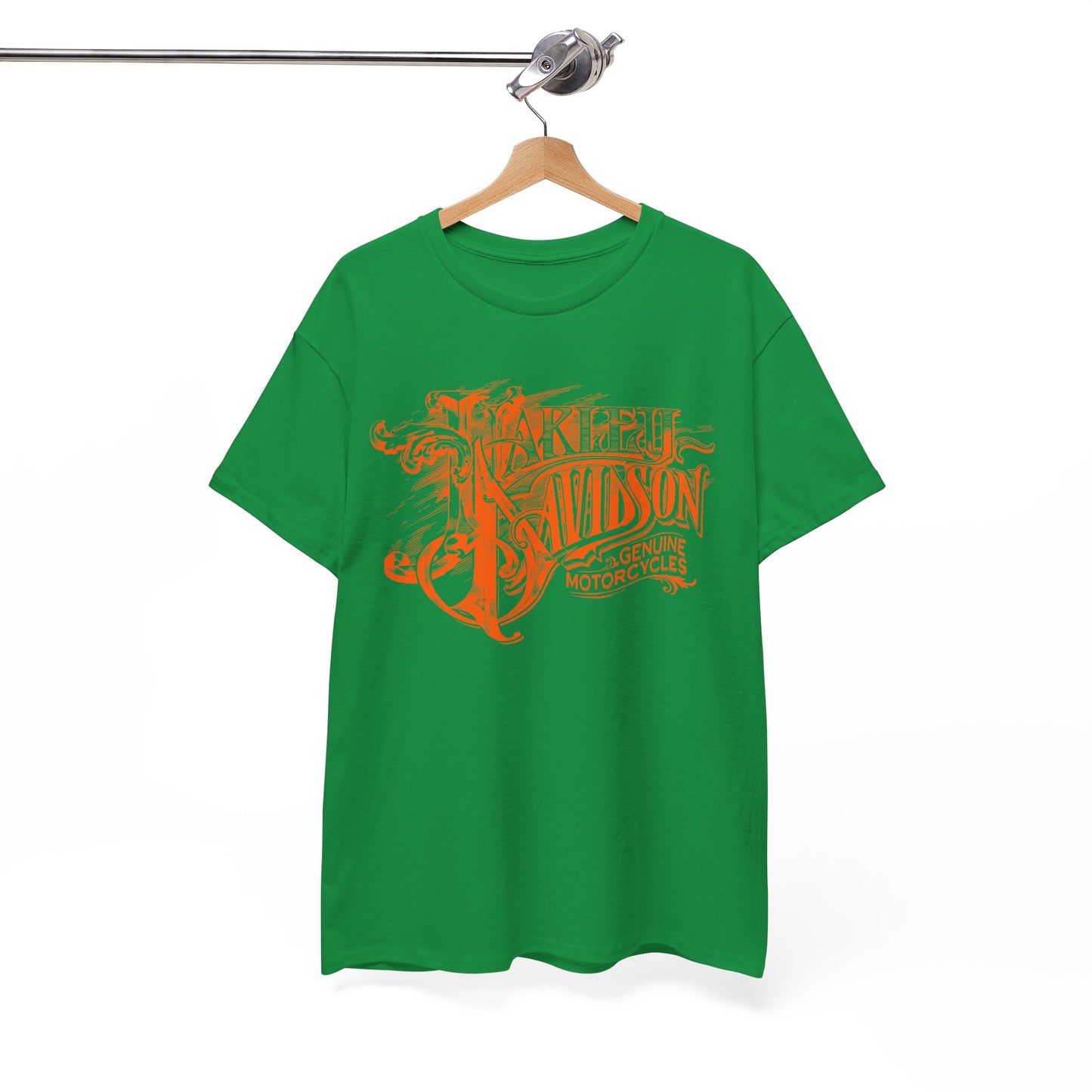 Harley Davidson Text Tee - Gildan® 5000 Heavy Cotton™, Sleek and Stylish Design, Edgy & Comfortable Streetwear