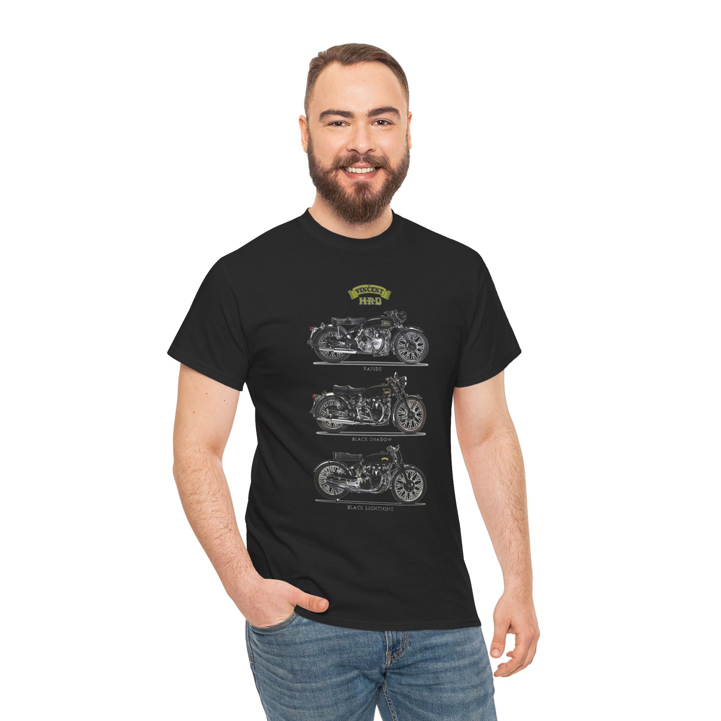Elevate Your Style with Vincent HRD Vintage Poster Tee with Gildan® 5000's Classic Fit