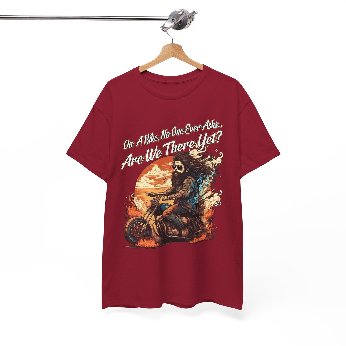 Heavy Cotton 'Are We There Yet?' Biker Tee - Classic Style for Road Warriors