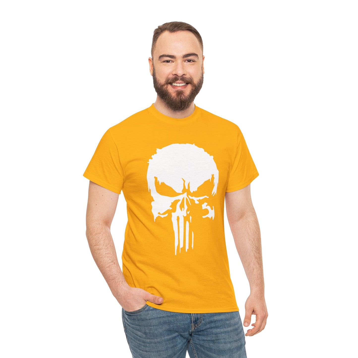 Edgy & Fierce: The Punisher Skull Tee | Gildan® 5000 Heavy Cotton™ - Classic Midweight Fabric for Comfort