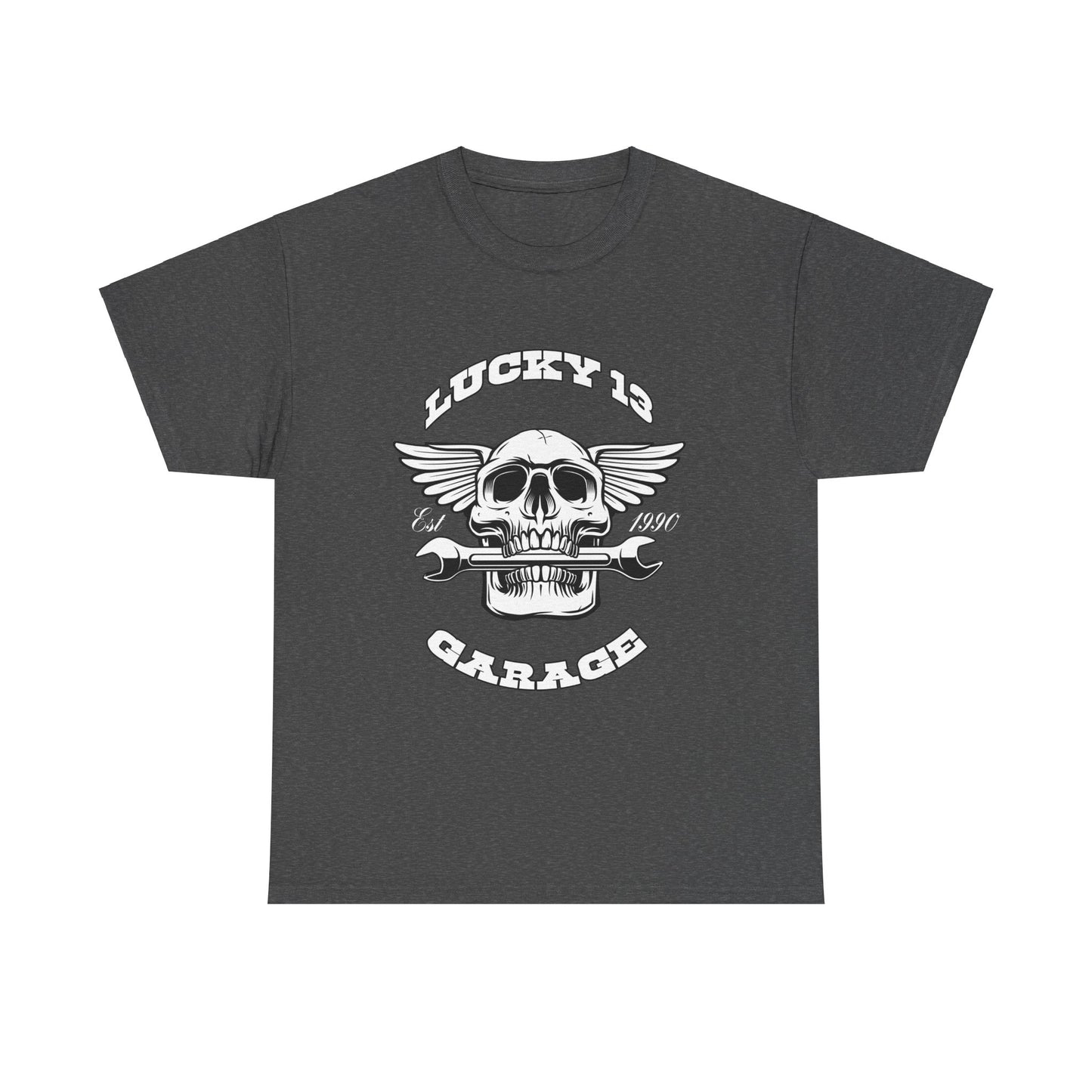 Lucky 13 Motorcycle Tee - Gildan® 5000 Heavy Cotton™, Iconic Design, Midweight Fabric for Everyday Wear