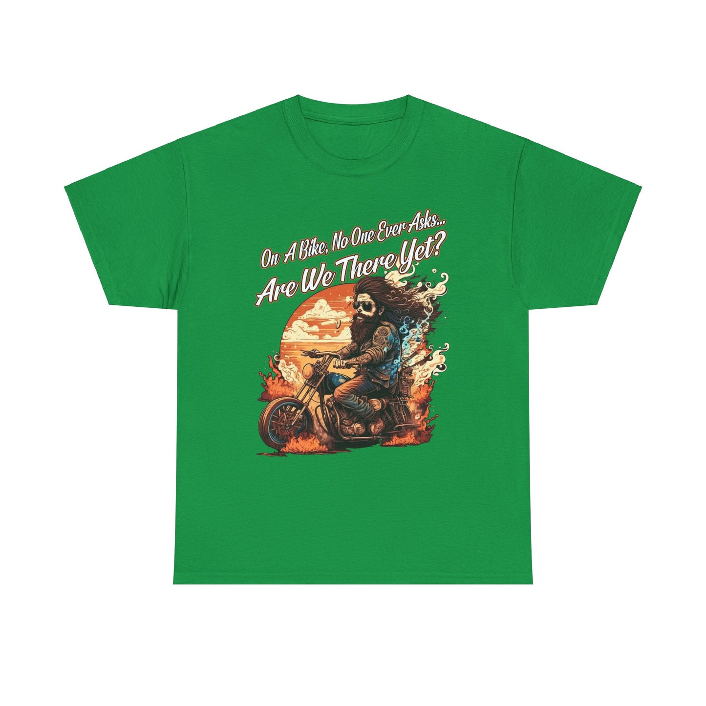 Heavy Cotton 'Are We There Yet?' Biker Tee - Classic Style for Road Warriors