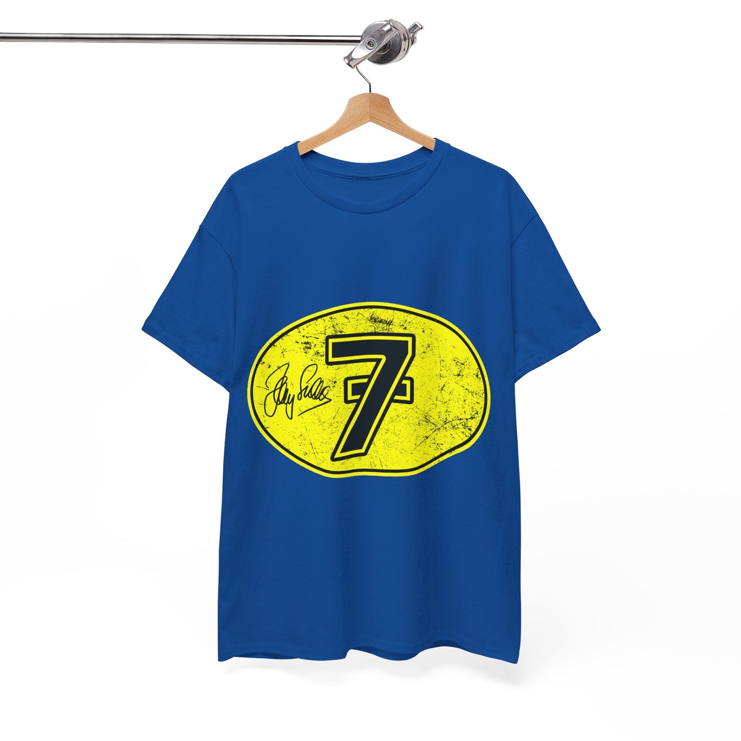 Barry Sheene No. 7 Tee | Gildan® 5000 Heavy Cotton™, Ideal for Motorcycle Enthusiasts