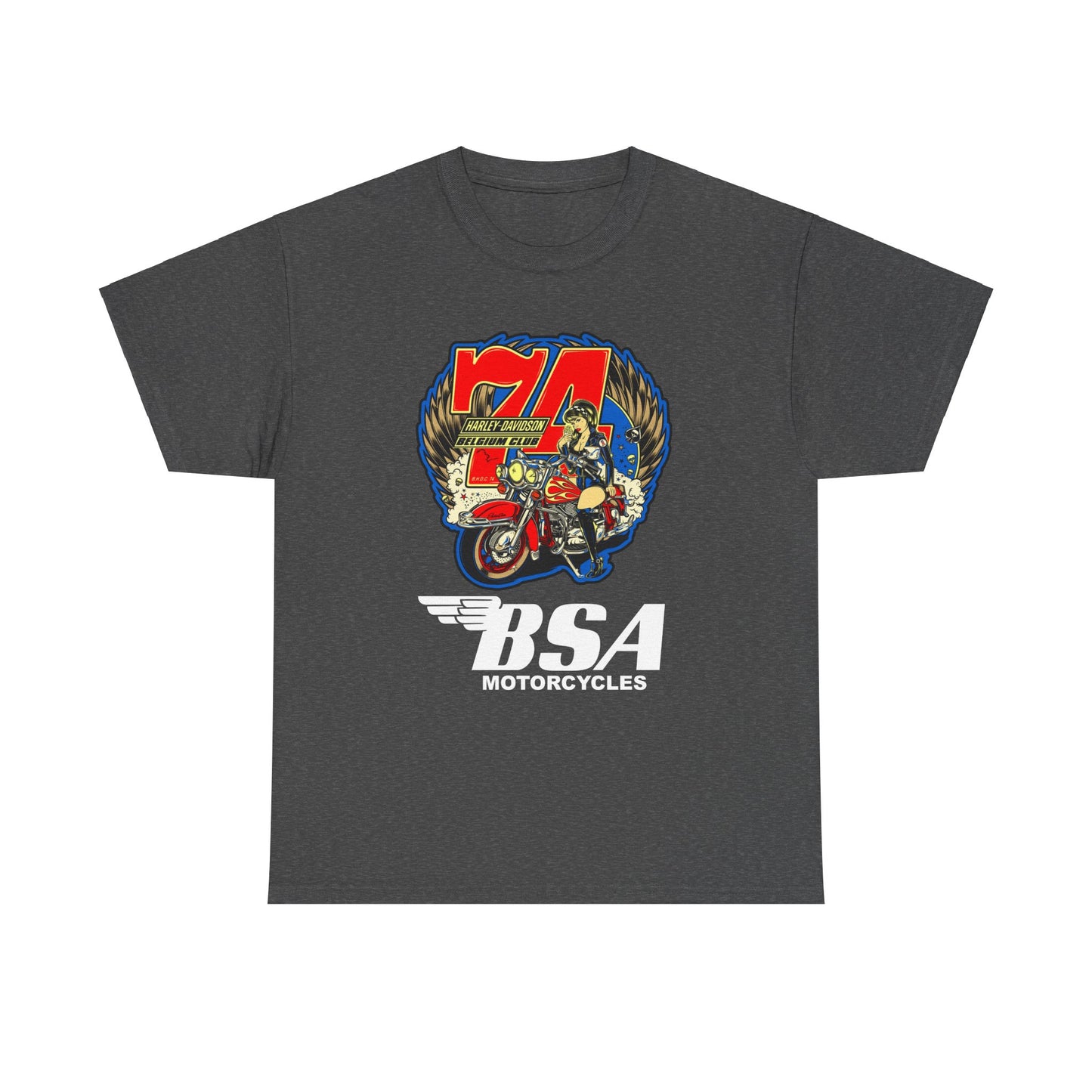 Harley Girl Biker T-Shirt - Gildan® 5000 Heavy Cotton™, Iconic Style for Female Riders