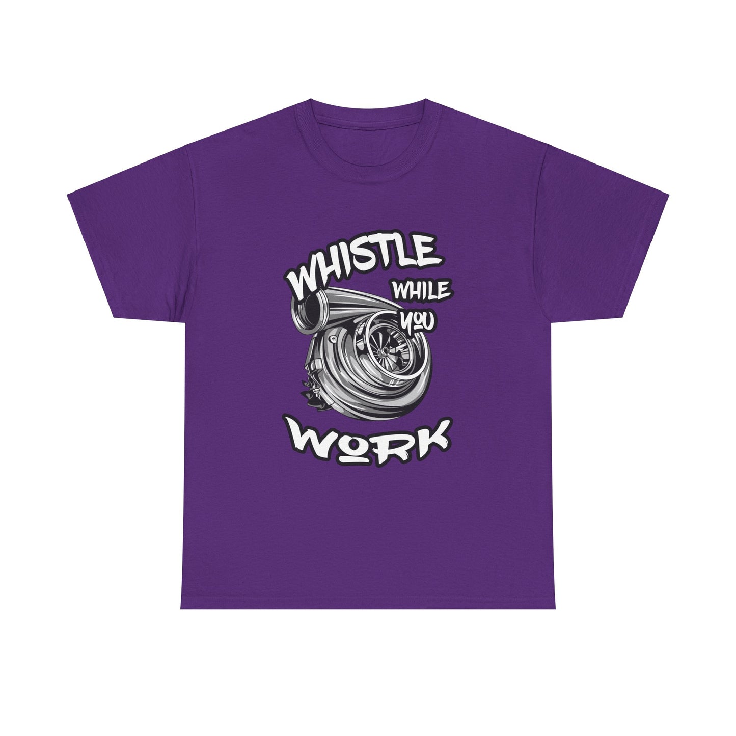Whistle While You Work Trucker Tee - Gildan® 5000 Heavy Cotton™ Adult T-Shirt, Classic Fit & Durable Comfort
