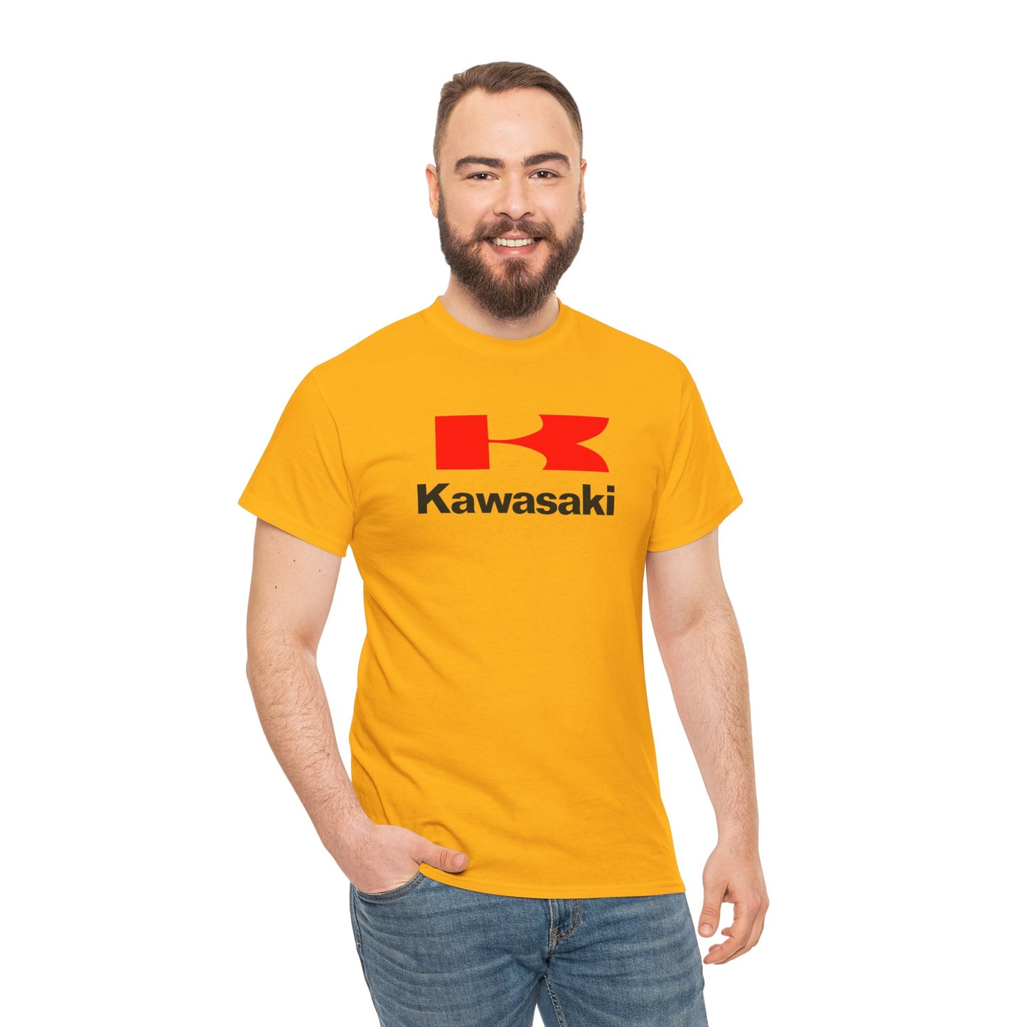 Ride in Style: Kawasaki Logo T-Shirt on Gildan® 5000 Heavy Cotton™