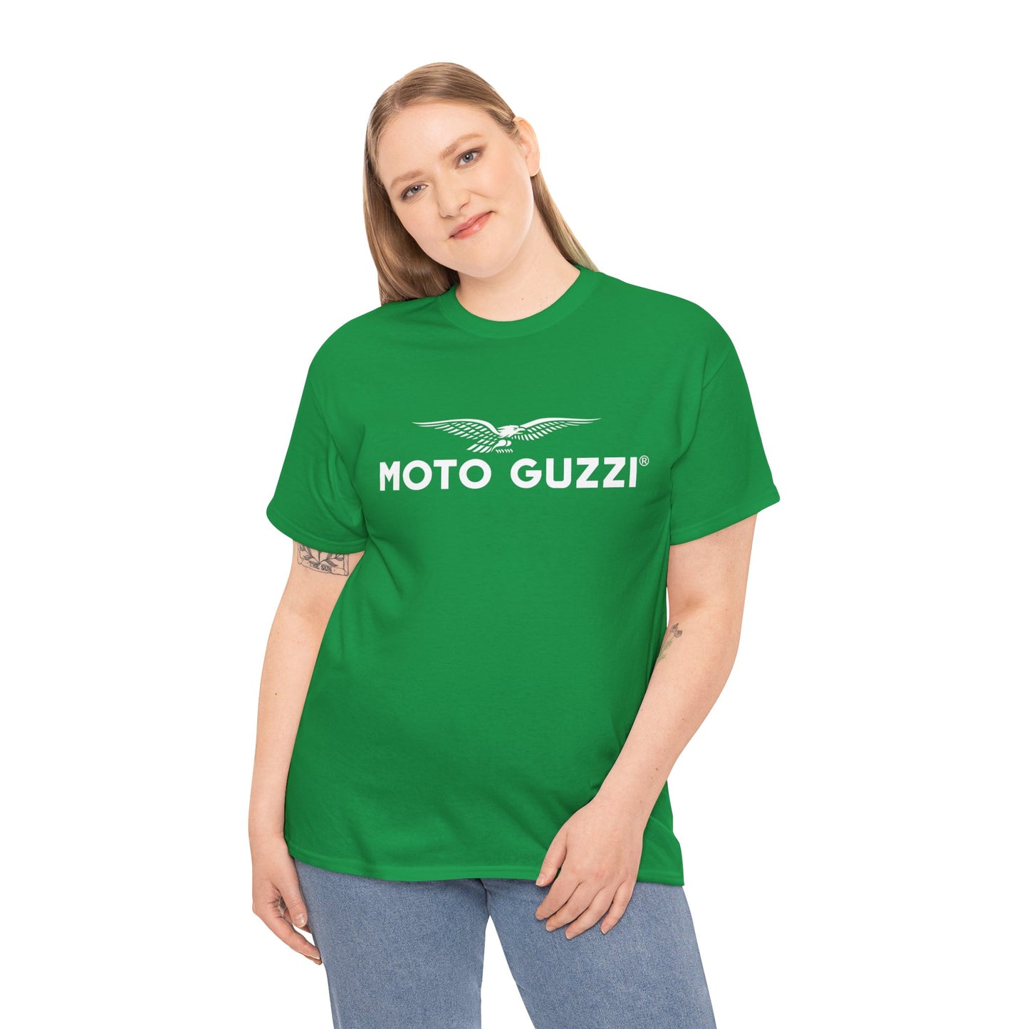 Moto Guzzi Heavy Cotton Logo Tee: Stylish, Durable, and Comfortable