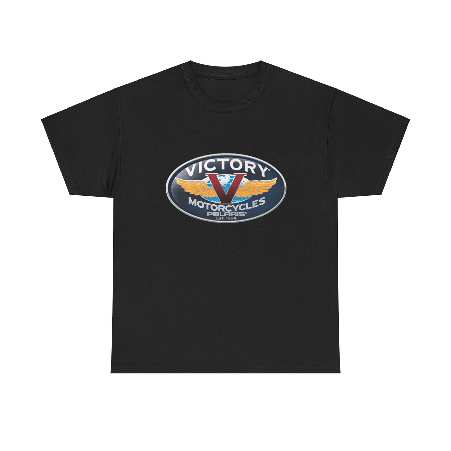 Victory Polaris Logo Tee - Gildan® 5000 Heavy Cotton™, Quality Fabric for the Modern Biker