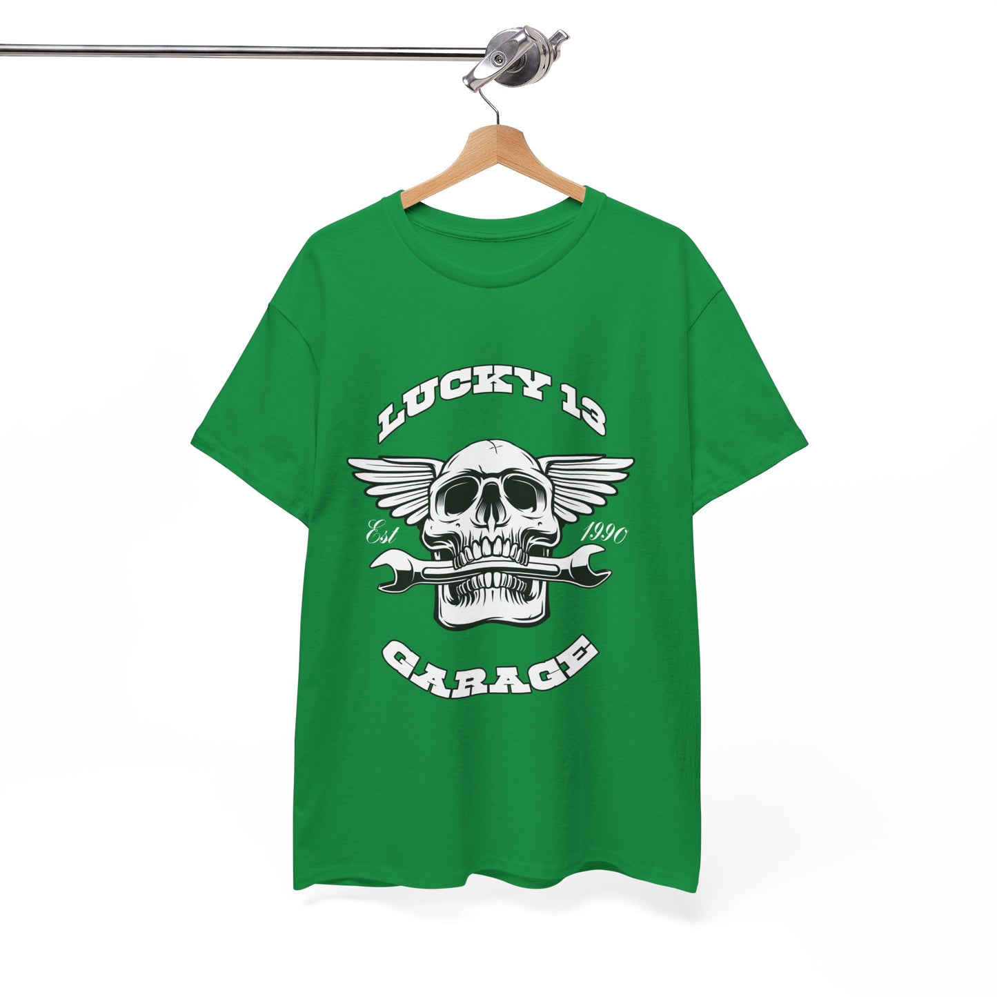 Lucky 13 Motorcycle Tee - Gildan® 5000 Heavy Cotton™, Iconic Design, Midweight Fabric for Everyday Wear
