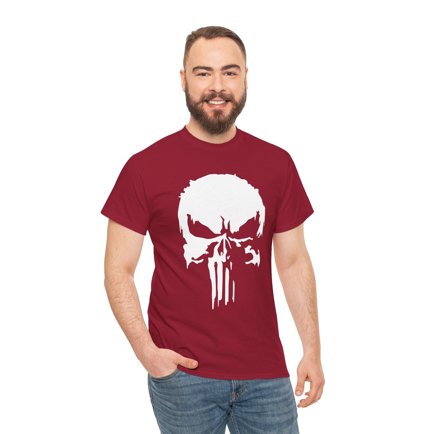 Edgy & Fierce: The Punisher Skull Tee | Gildan® 5000 Heavy Cotton™ - Classic Midweight Fabric for Comfort