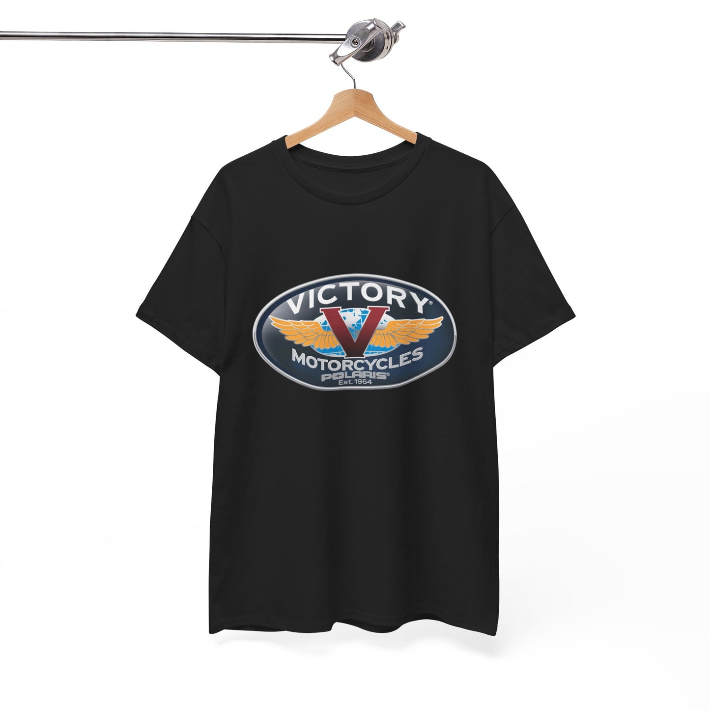 Victory Polaris Logo Tee - Gildan® 5000 Heavy Cotton™, Quality Fabric for the Modern Biker