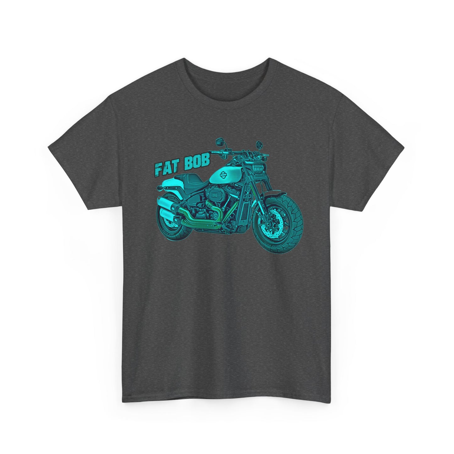 Harley Davidson Fatbob T-Shirt - Gildan® 5000 Heavy Cotton™, Stylish & Durable for Motorcycle Lovers