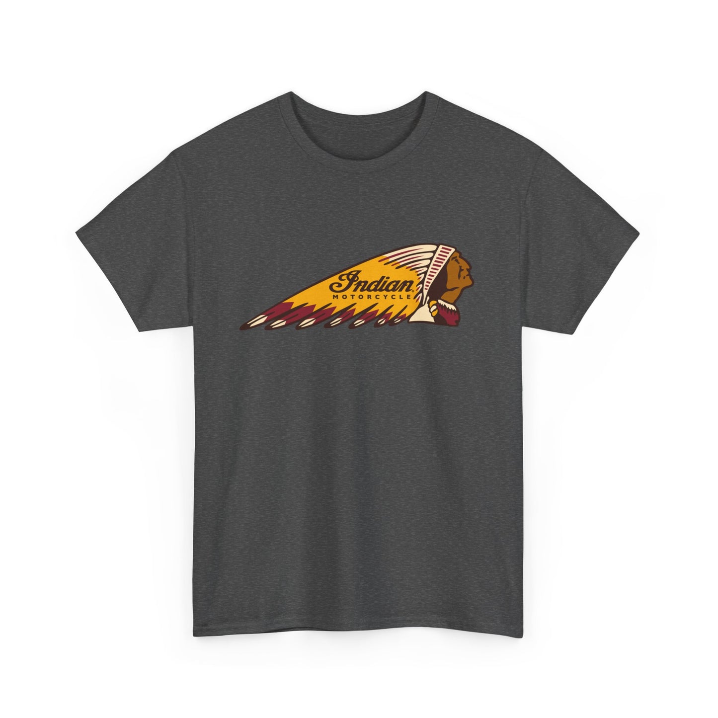 Indian Motorcycles Classic Tee - Gildan® 5000 Heavy Cotton™, Iconic Design, Perfect for Every Biker