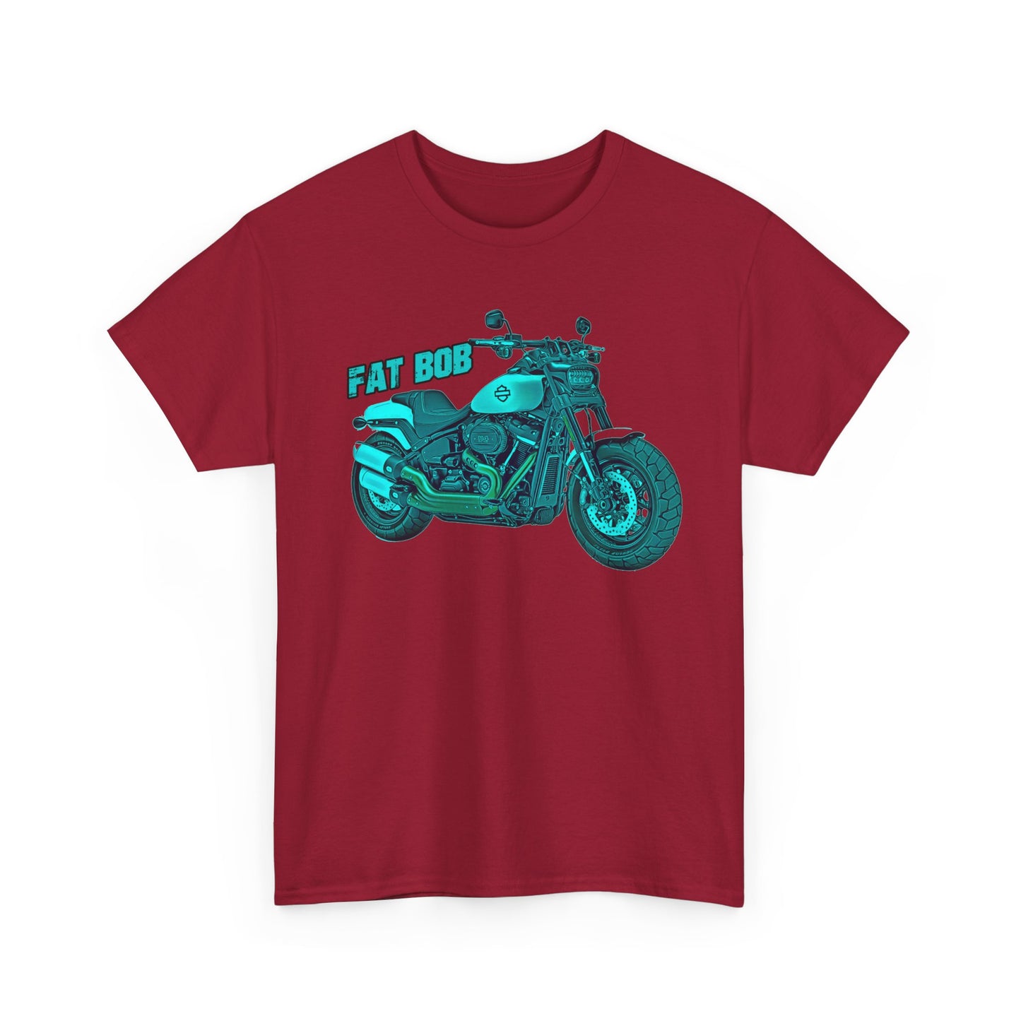 Harley Davidson Fatbob T-Shirt - Gildan® 5000 Heavy Cotton™, Stylish & Durable for Motorcycle Lovers