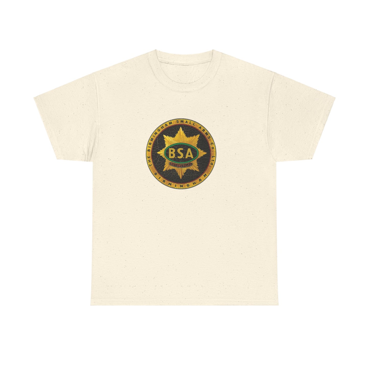Vintage BSA Logo Tee - Gildan® 5000 Heavy Cotton™, Perfect for Bikers & Motorcycle Enthusiasts