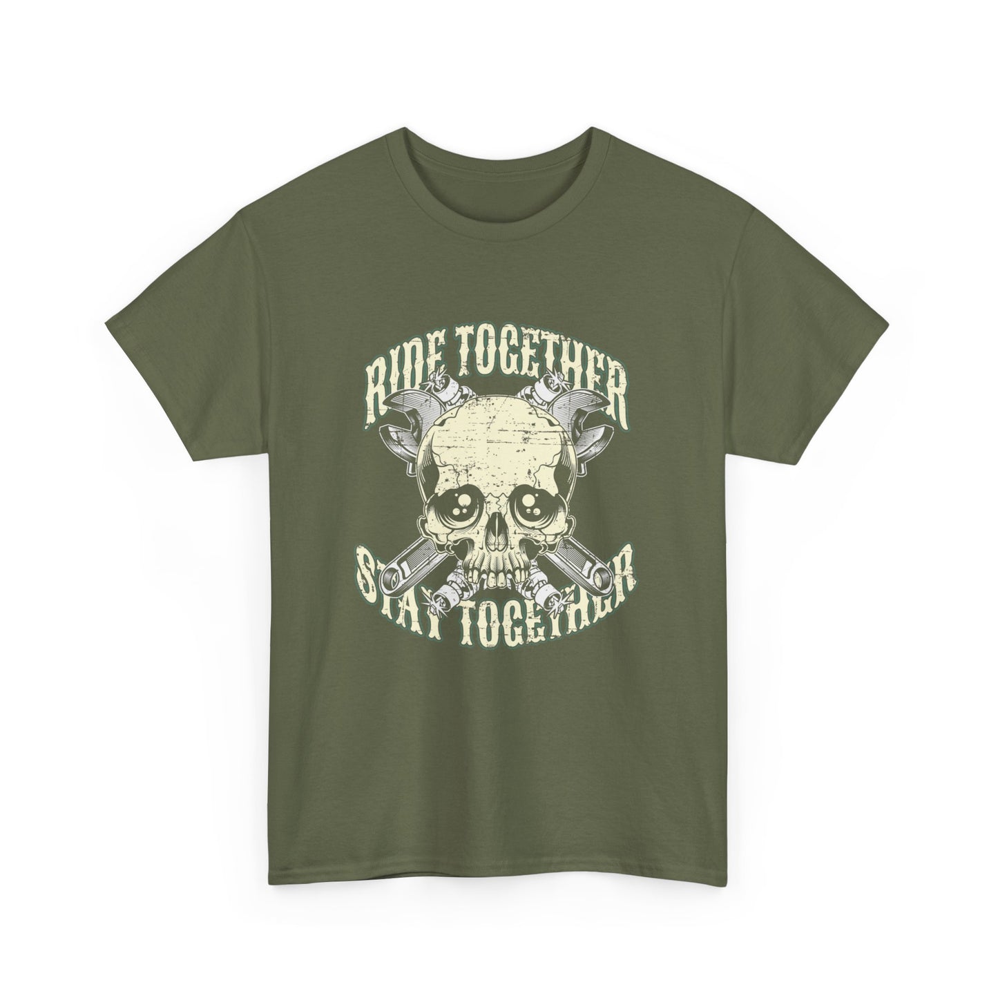 Ride Together, Stay Together T-Shirt | Gildan® 5000 Heavy Cotton™, Stylish and Classic Fit for True Bikers